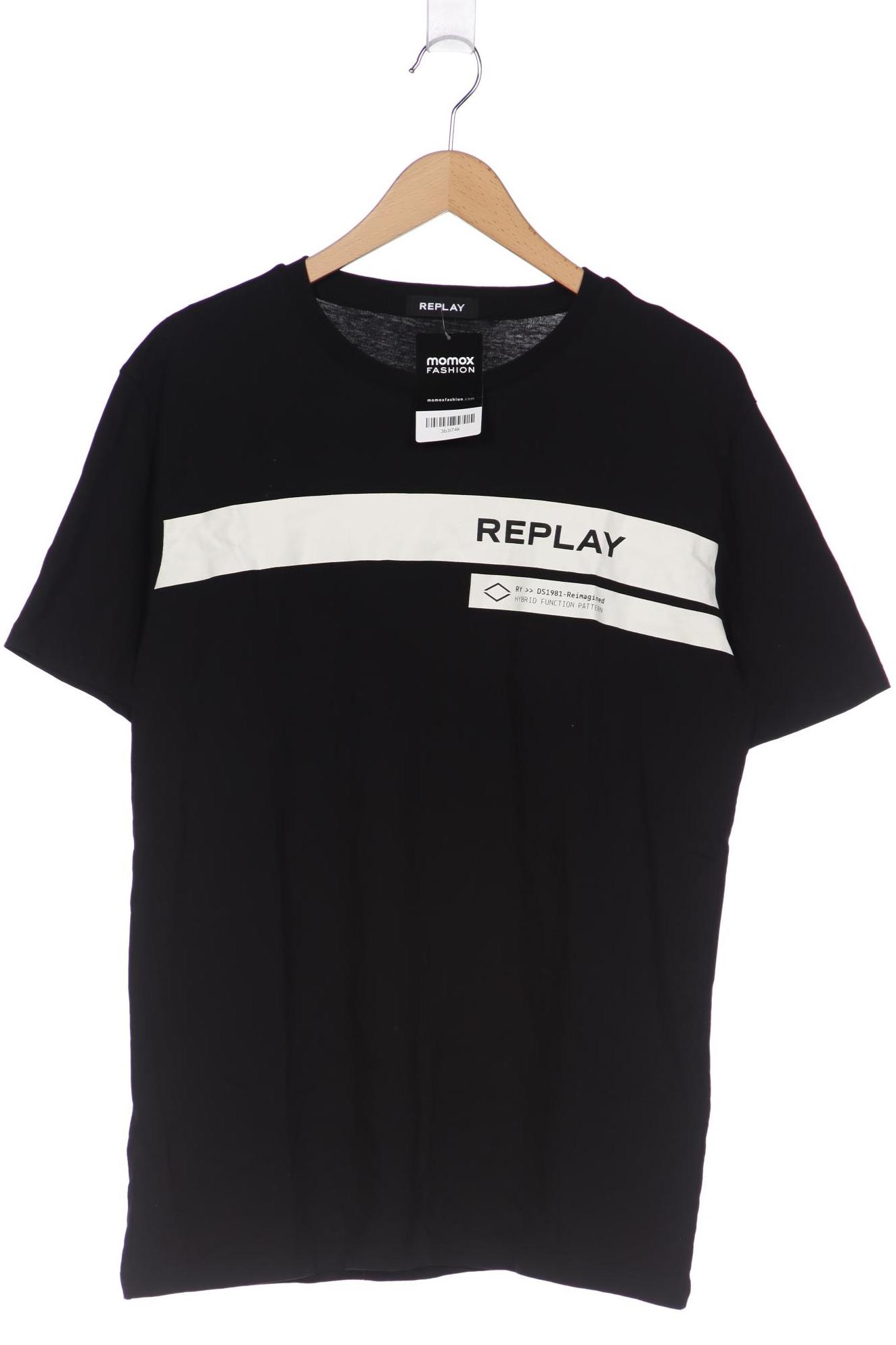 

Replay Herren T-Shirt, schwarz
