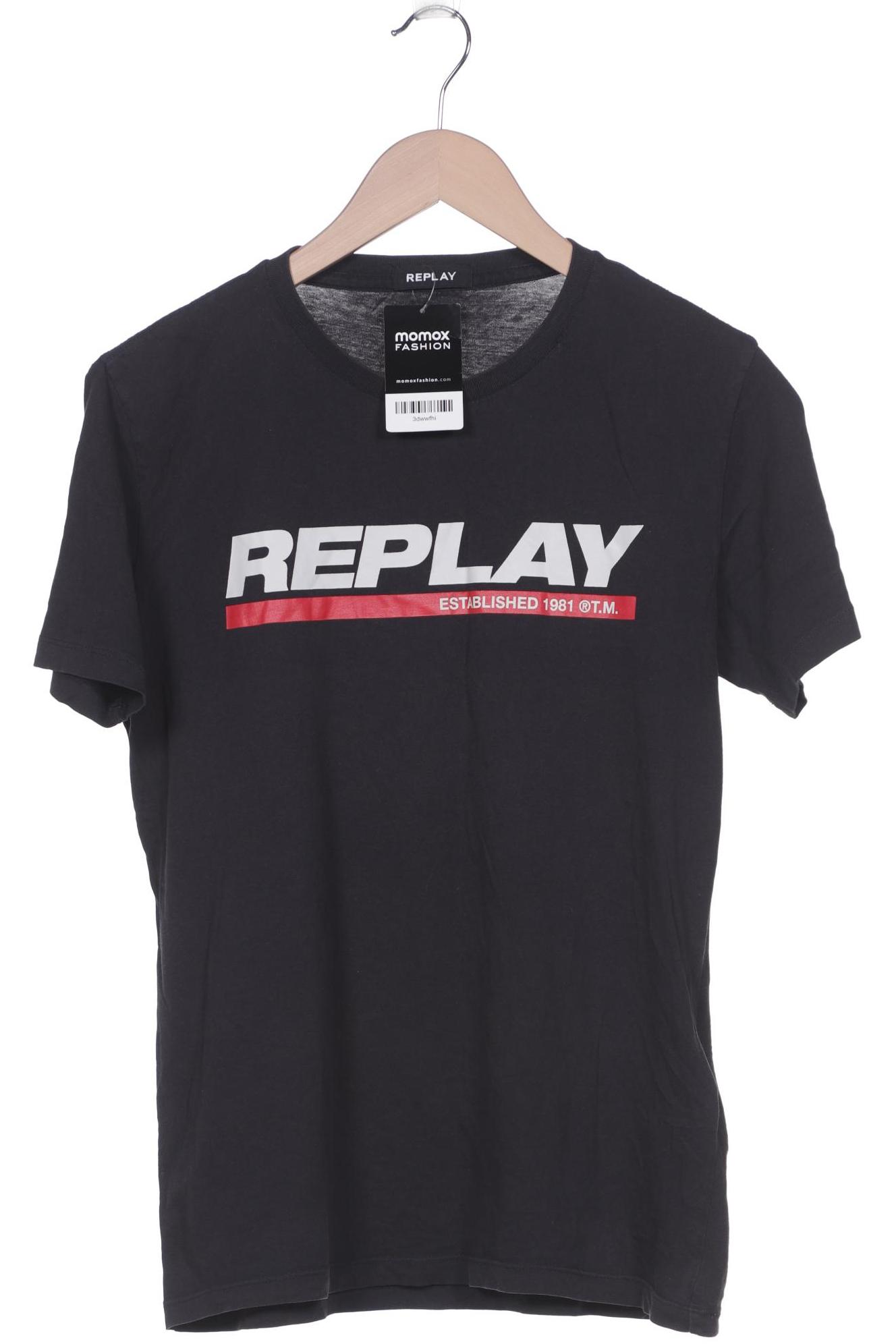 

Replay Herren T-Shirt, schwarz