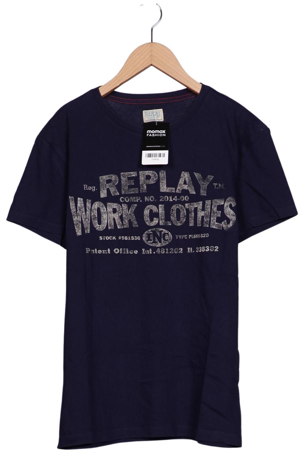 

Replay Herren T-Shirt, marineblau, Gr. 48