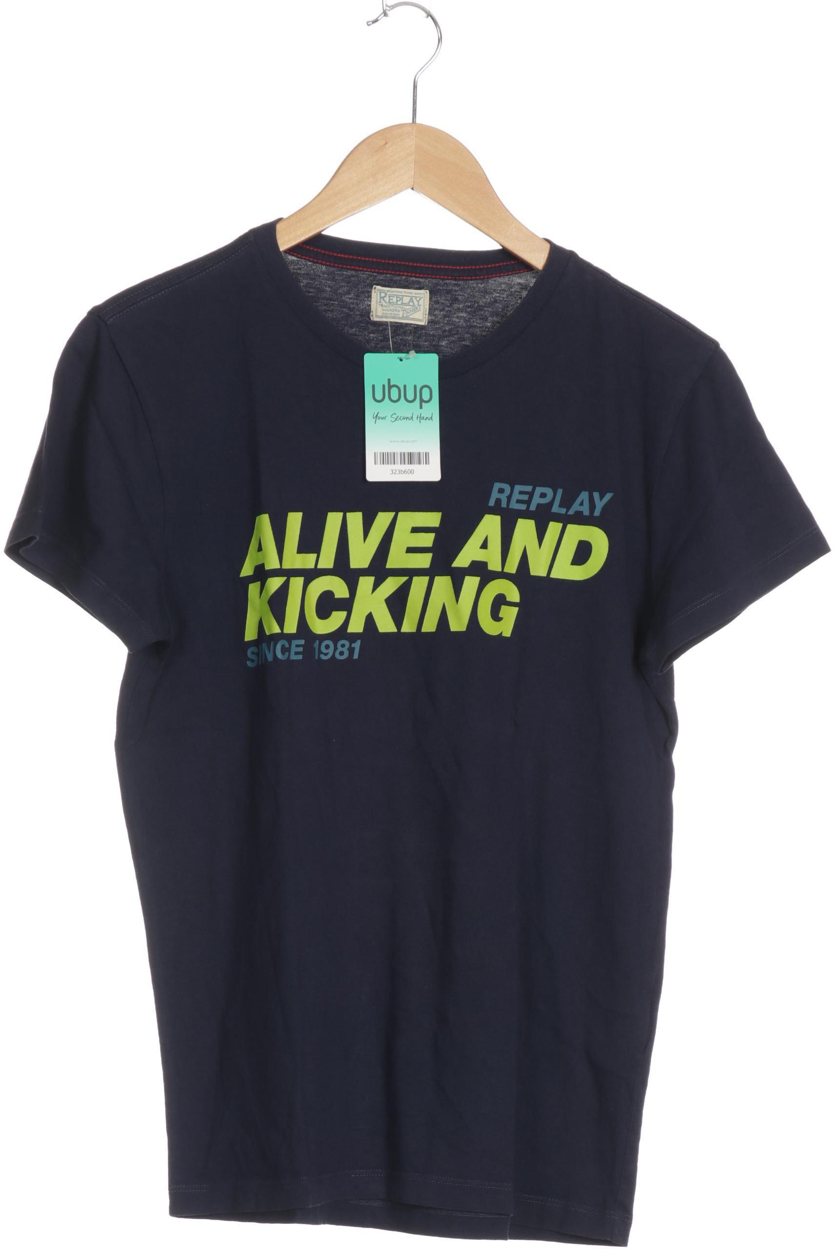 

Replay Herren T-Shirt, blau, Gr.