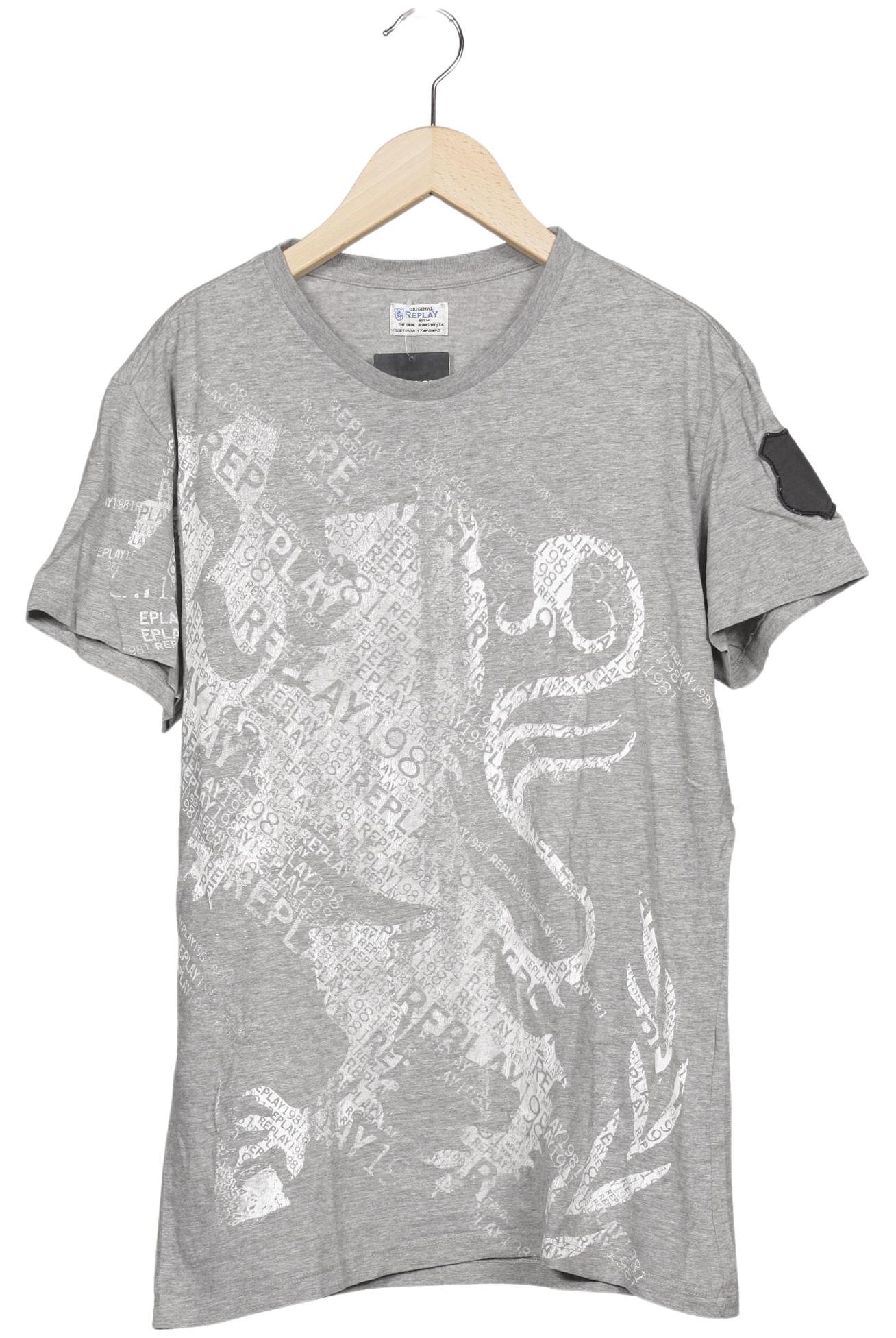 

Replay Herren T-Shirt, grau, Gr. 48