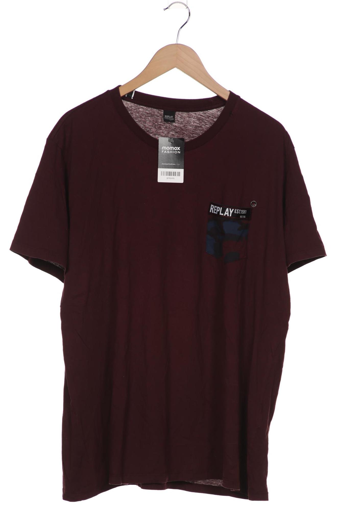 

Replay Herren T-Shirt, bordeaux, Gr. 58