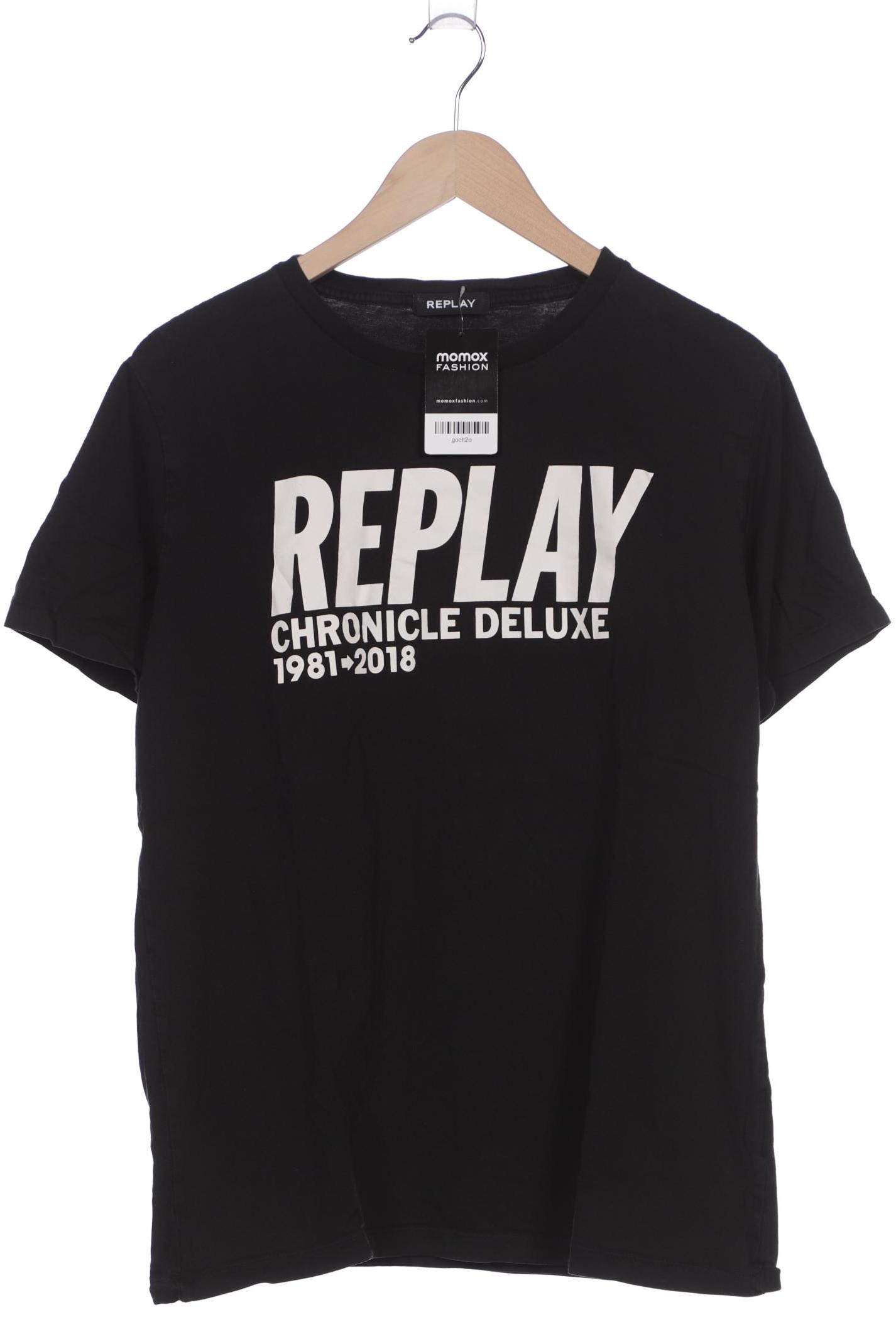 

Replay Herren T-Shirt, schwarz, Gr. 48