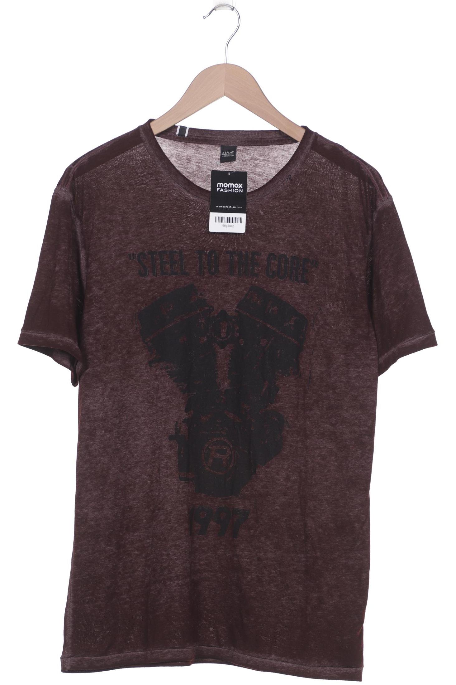 

Replay Herren T-Shirt, braun, Gr. 52