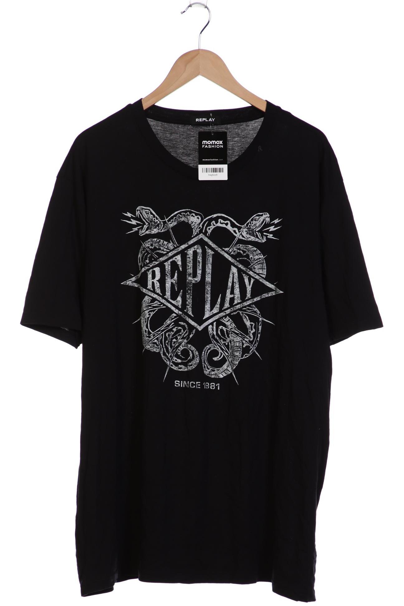 

Replay Herren T-Shirt, schwarz, Gr. 56