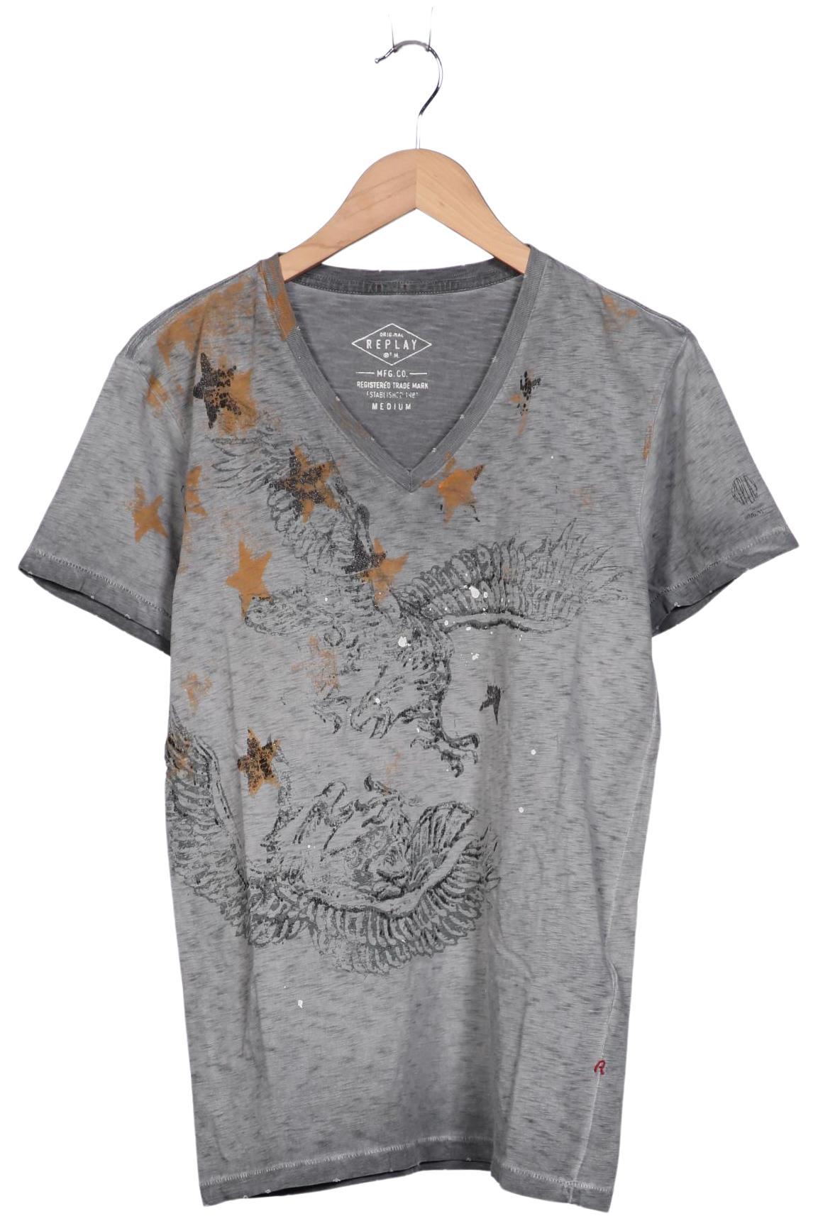 

Replay Herren T-Shirt, grau, Gr. 48