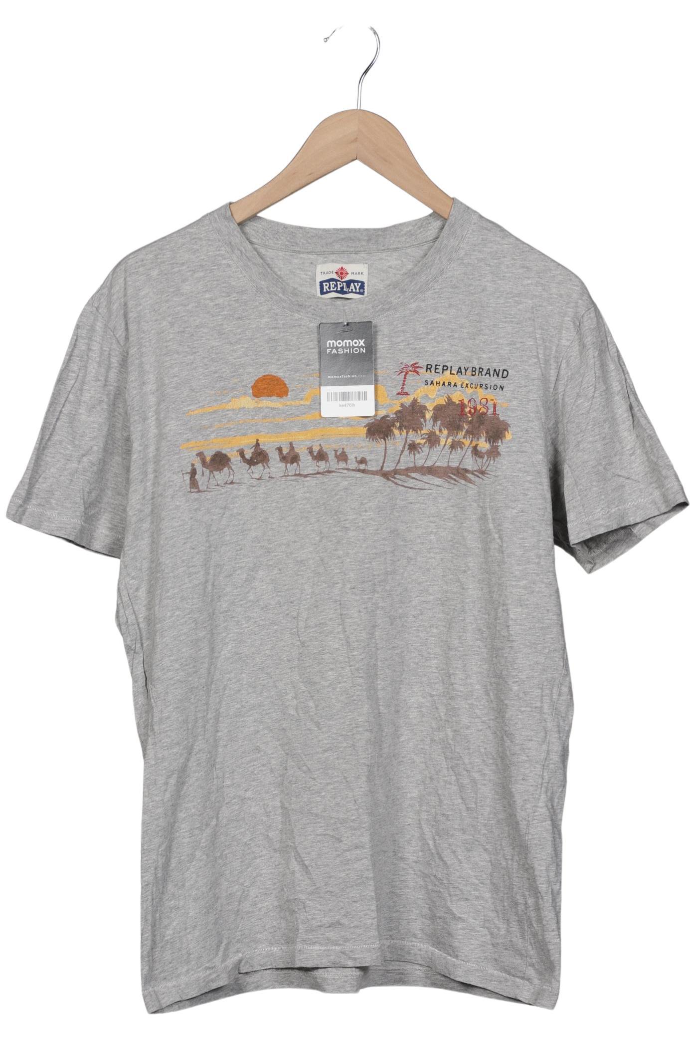 

Replay Herren T-Shirt, grau, Gr. 56