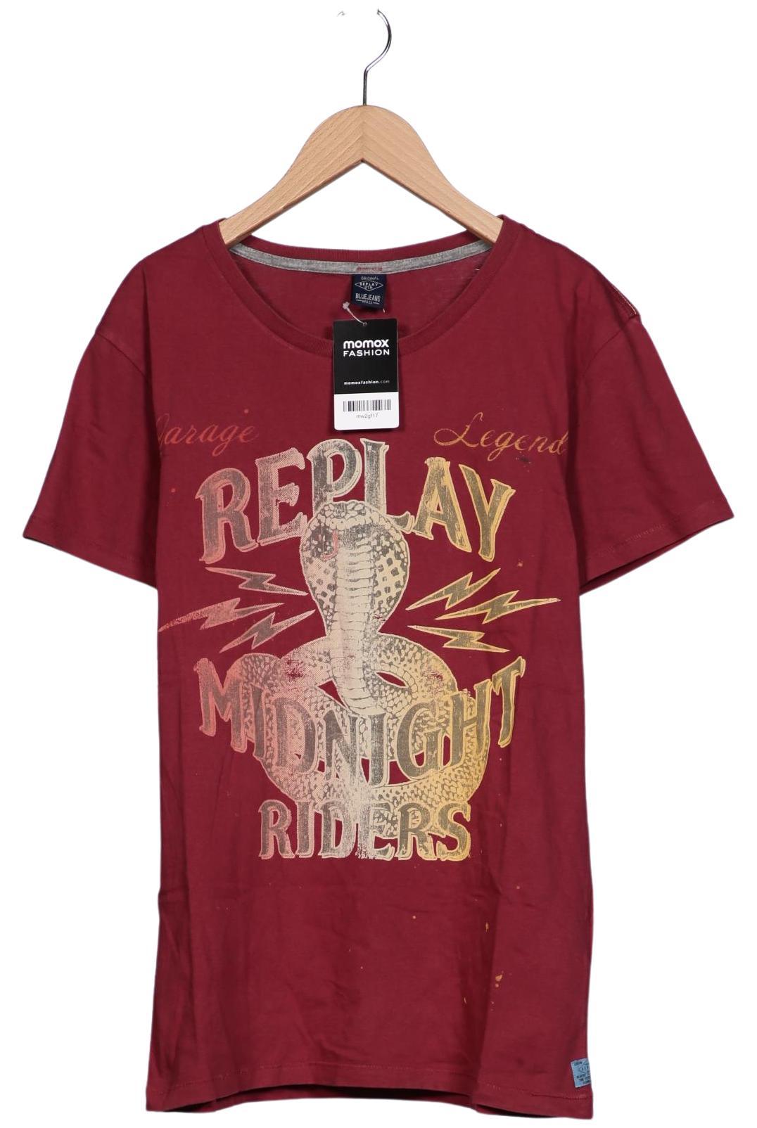 

Replay Herren T-Shirt, bordeaux, Gr. 48