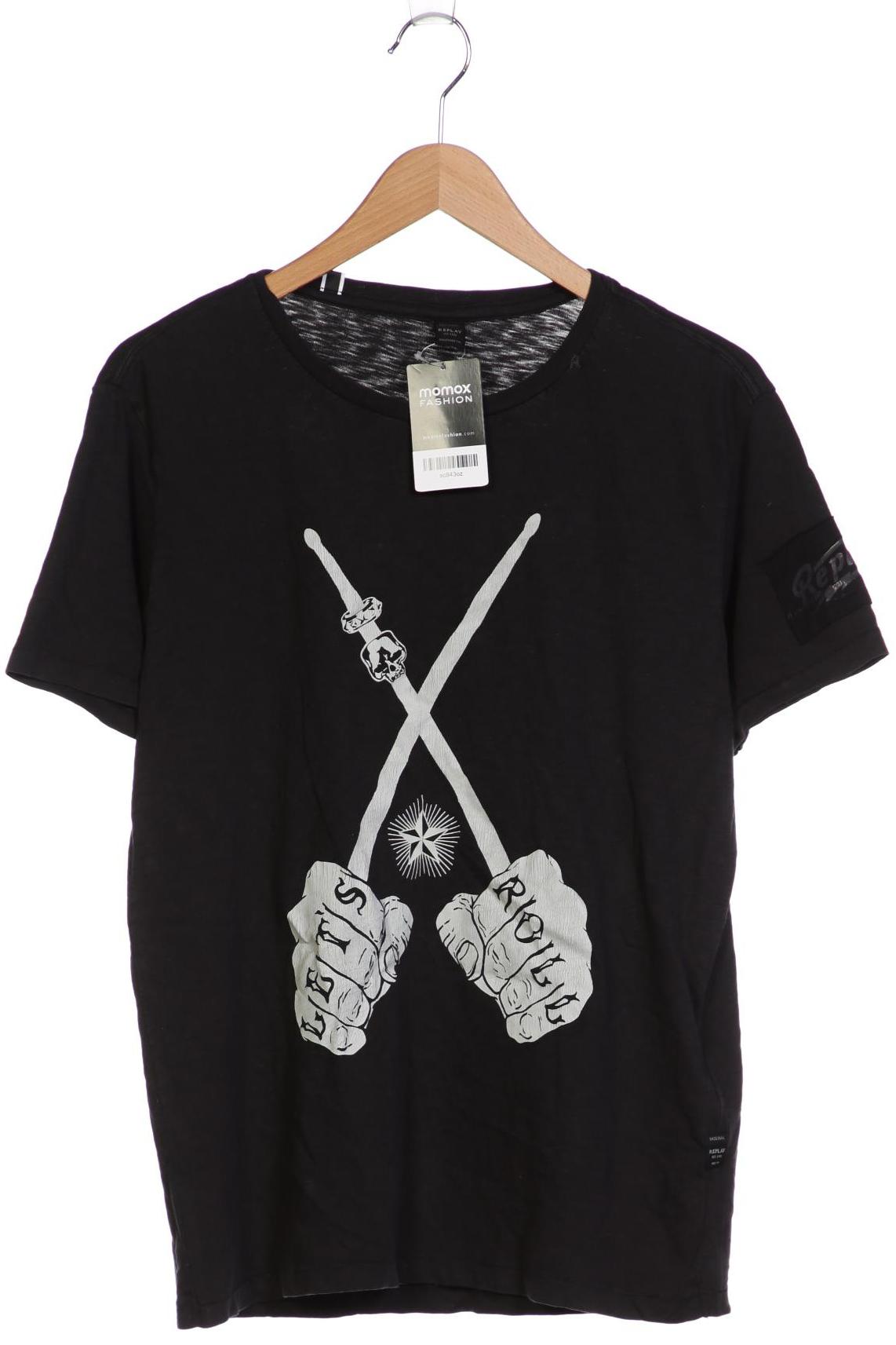 

Replay Herren T-Shirt, schwarz, Gr. 48