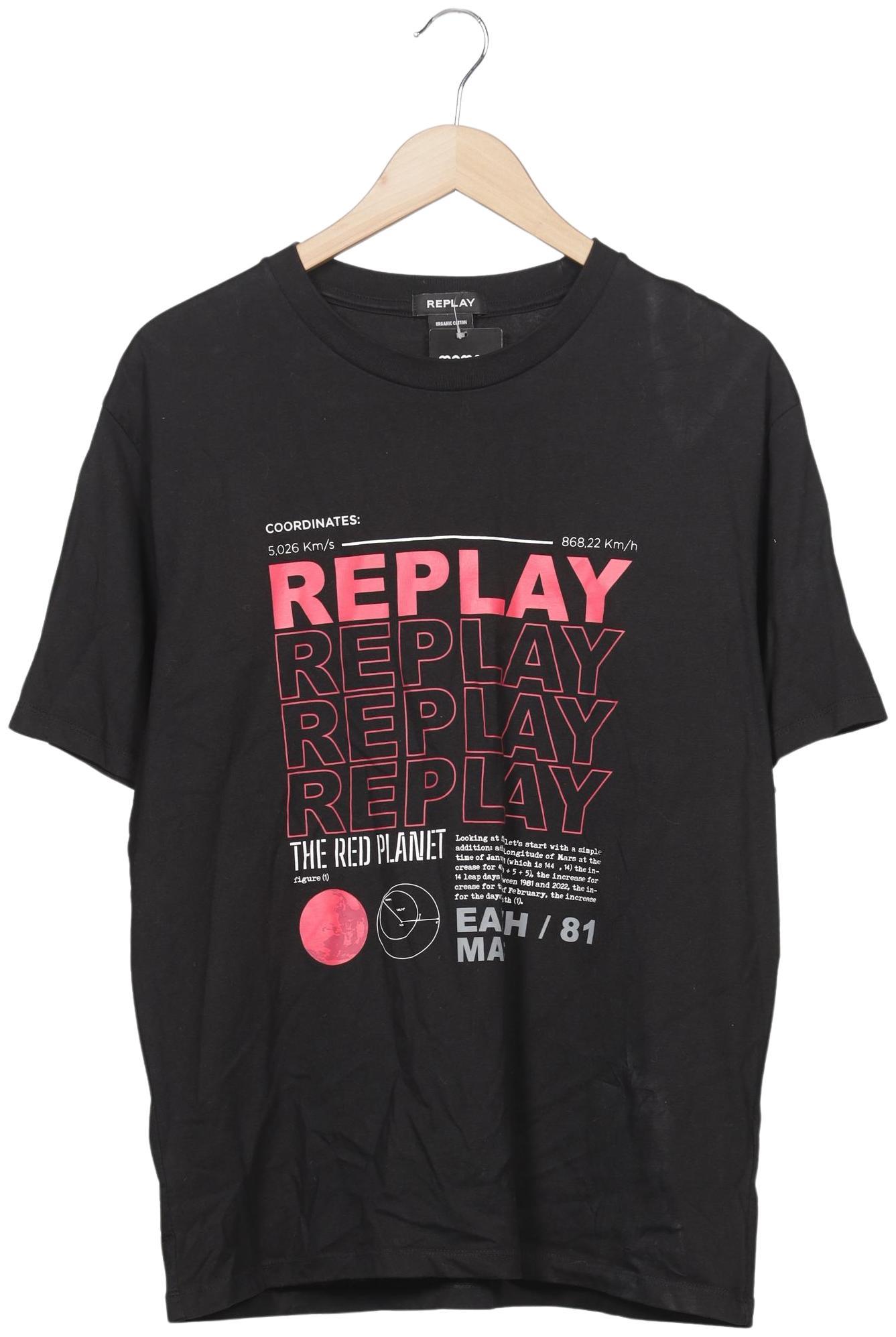 

Replay Herren T-Shirt, schwarz, Gr. 52