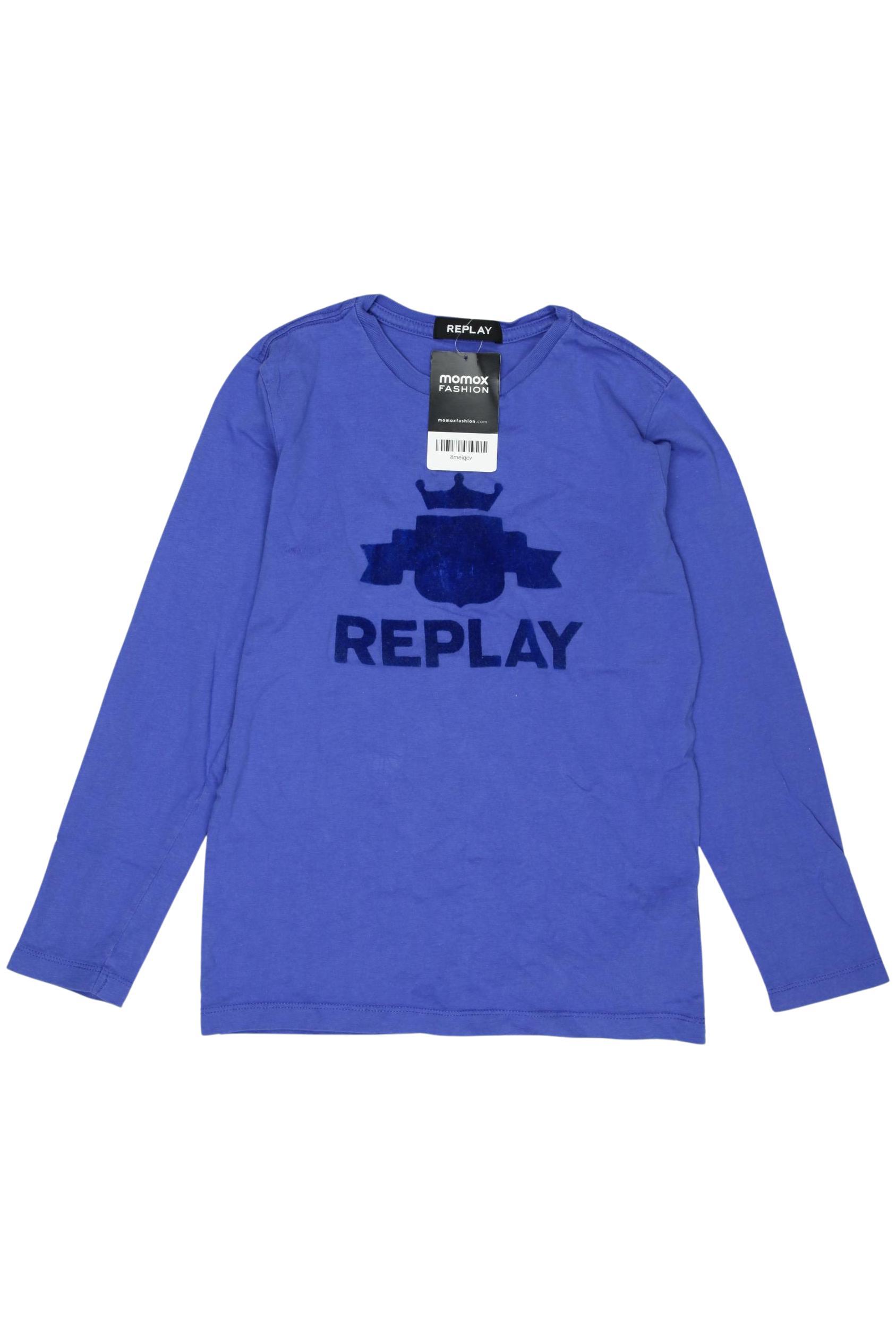 

Replay Herren Langarmshirt, blau, Gr. 140