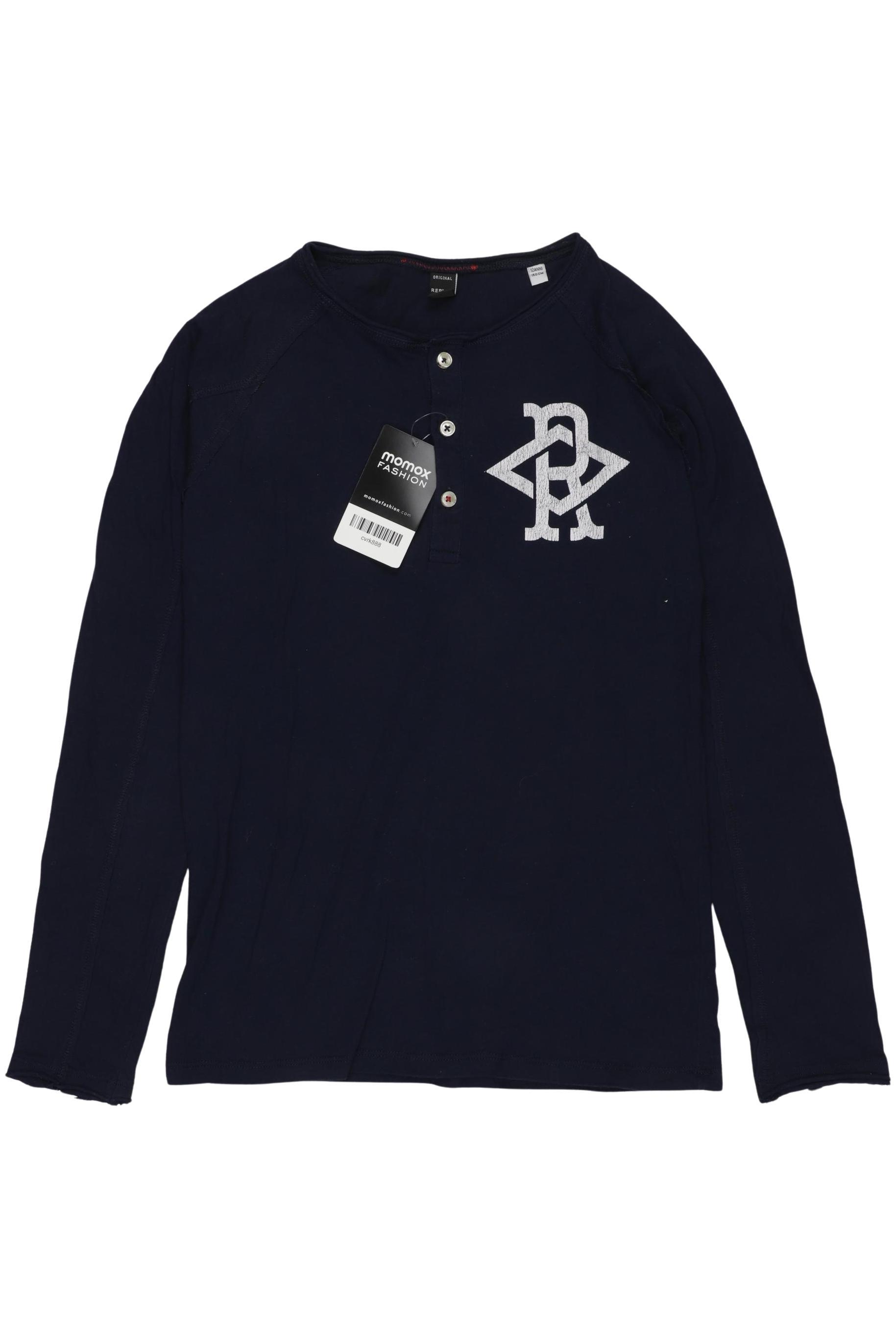 

Replay Herren Langarmshirt, marineblau, Gr. 12