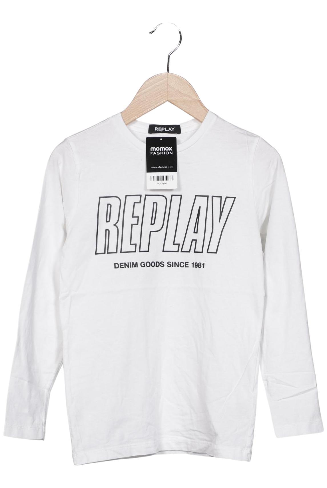 

Replay Herren Langarmshirt, weiß, Gr. 140