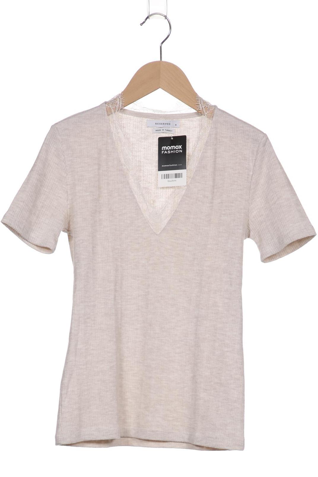 

Reserved Damen T-Shirt, cremeweiß