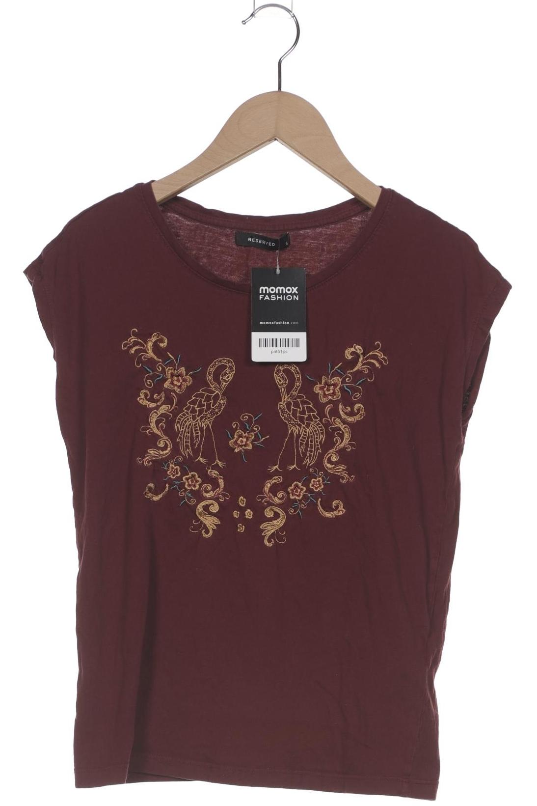 

Reserved Damen T-Shirt, bordeaux, Gr. 36