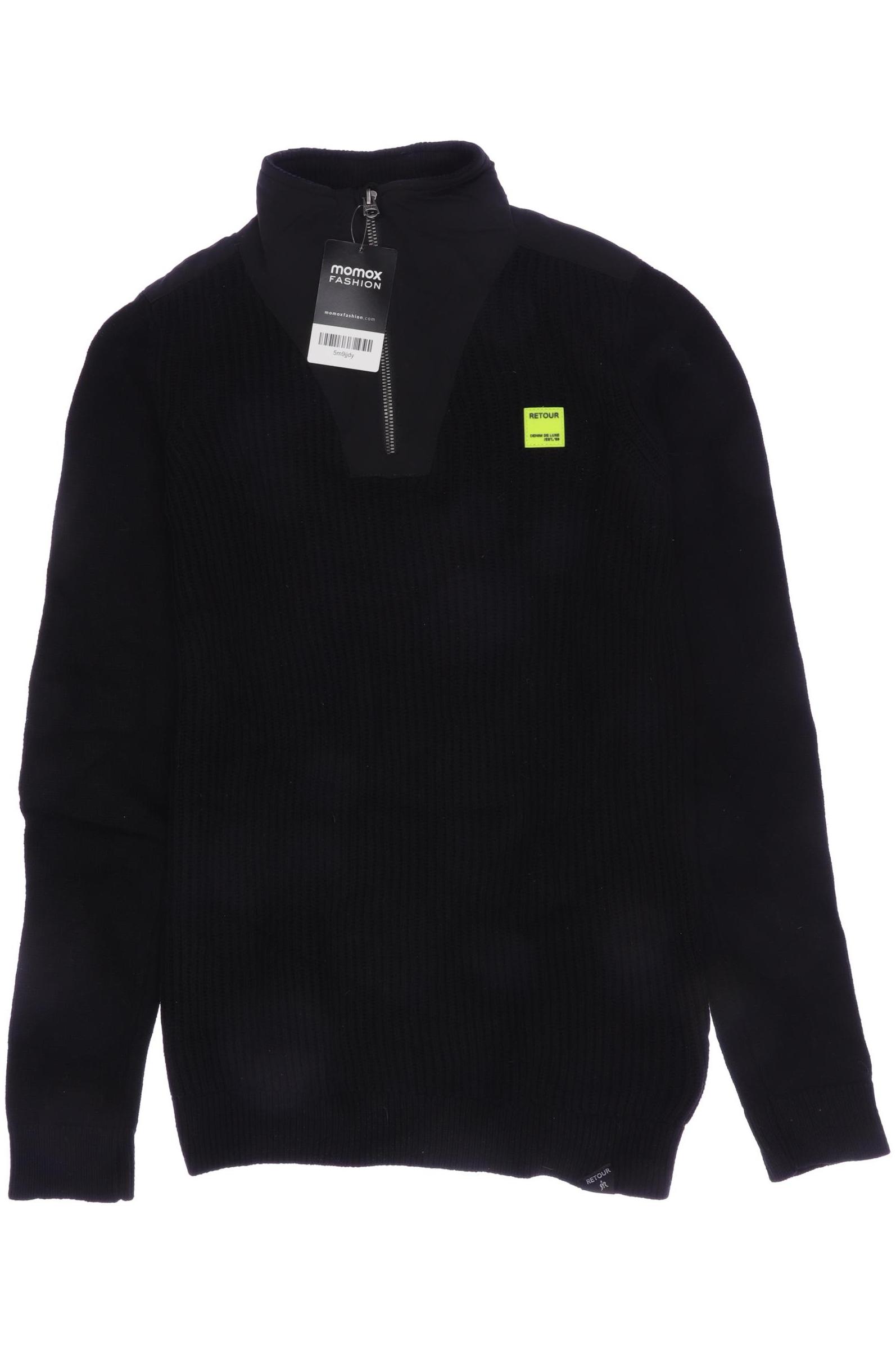 

Retour Denim de luxe Herren Pullover, schwarz, Gr. 176
