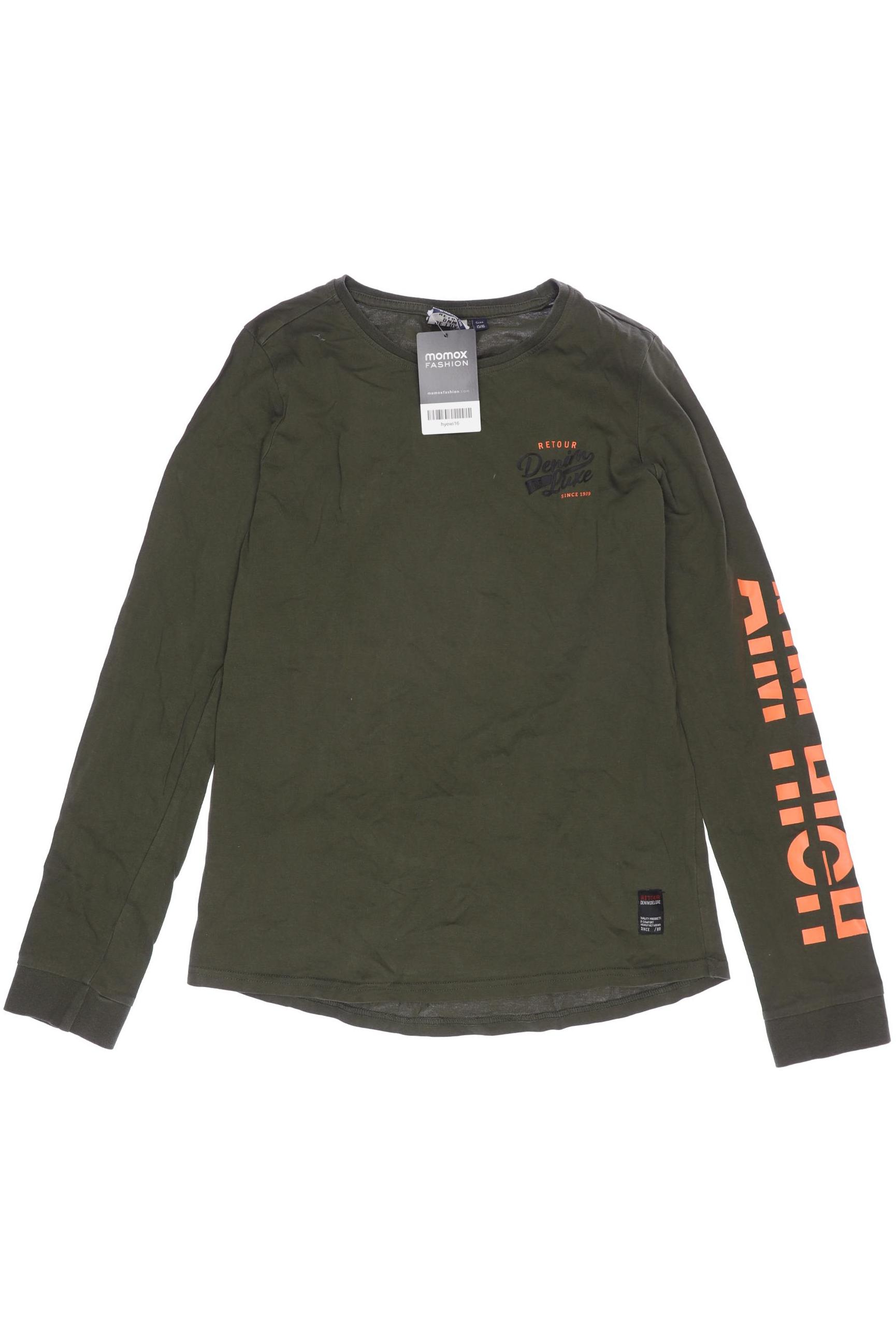 

Retour Denim de luxe Herren Langarmshirt, grün, Gr. 176