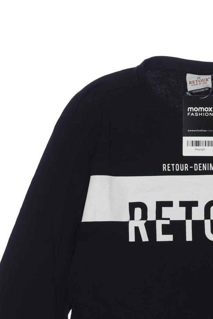 Thumbnail - Retour Denim de luxe Herren Langarmshirt, schwarz, Gr. 176