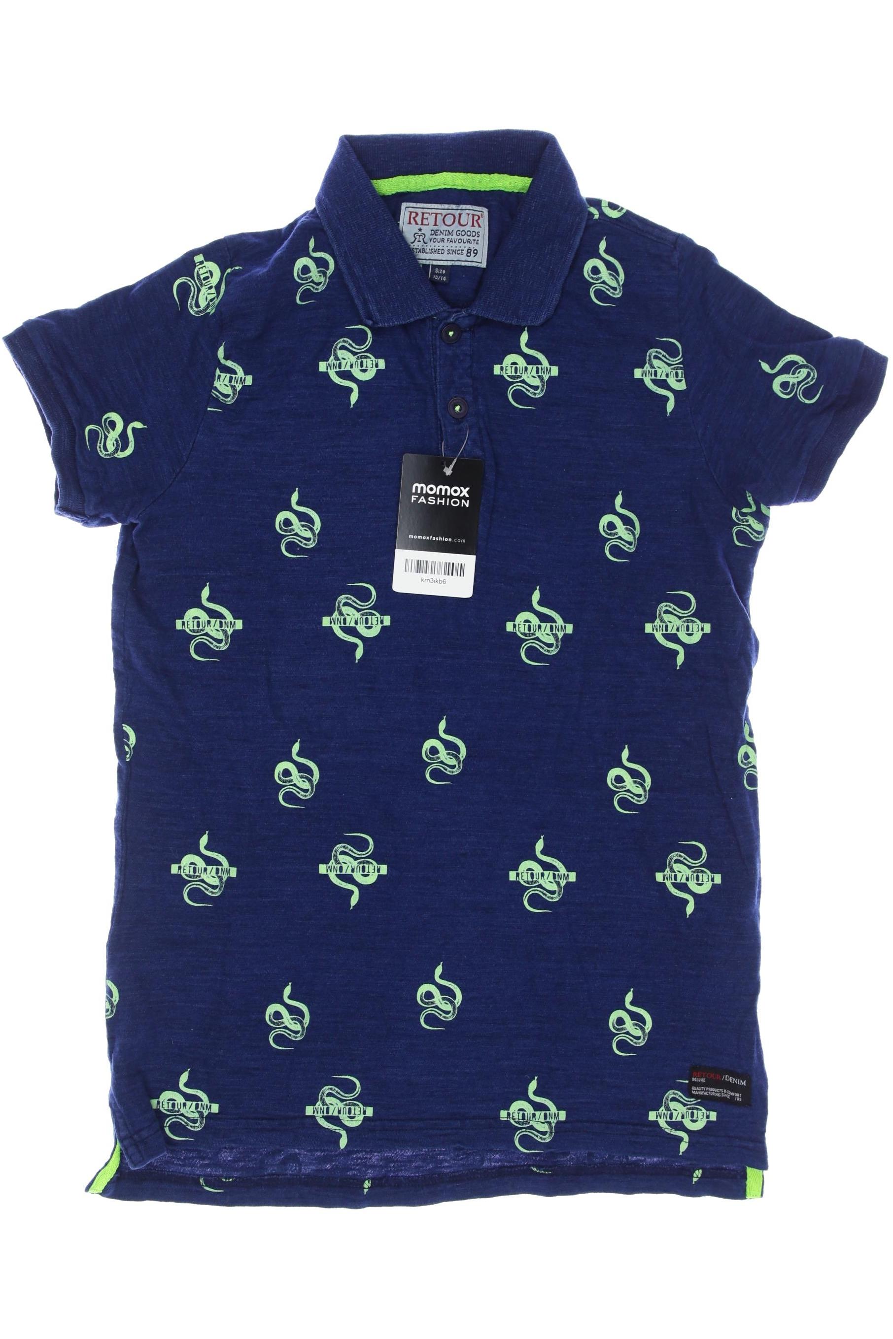 

Retour Denim de luxe Herren Poloshirt, marineblau, Gr. 164