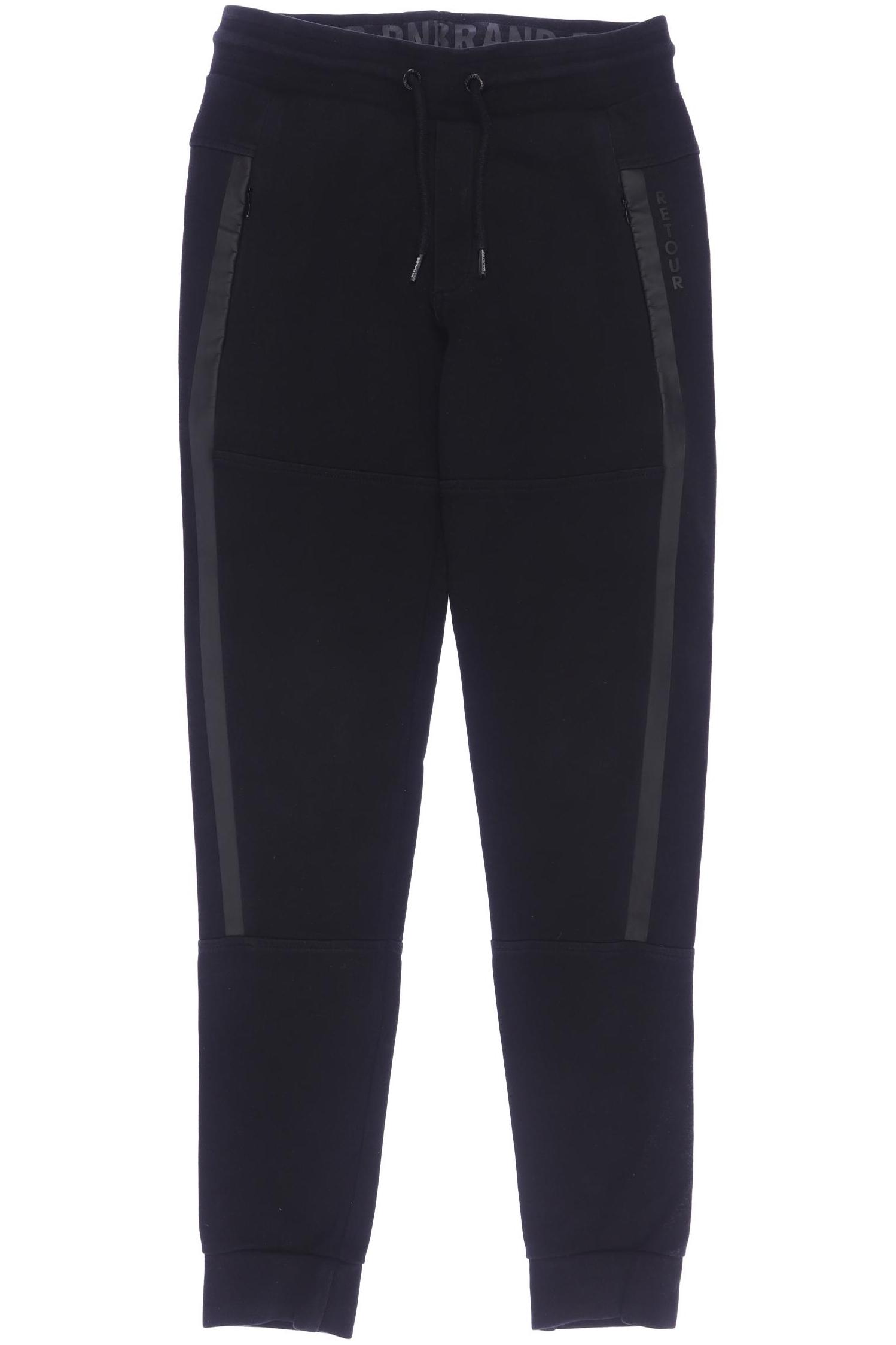 

Retour Denim de luxe Herren Stoffhose, schwarz, Gr. 152