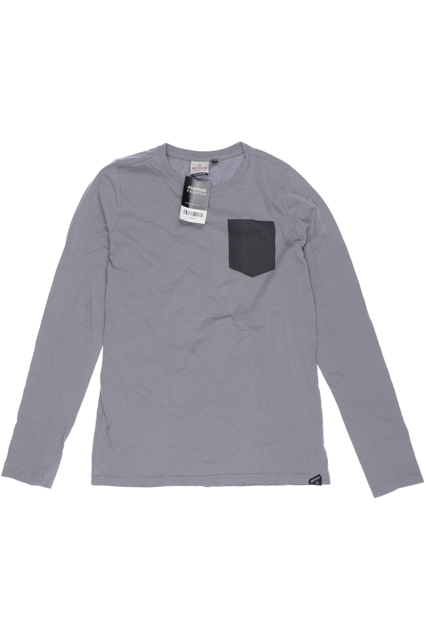 

Retour Denim de luxe Herren Langarmshirt, grau, Gr. 176