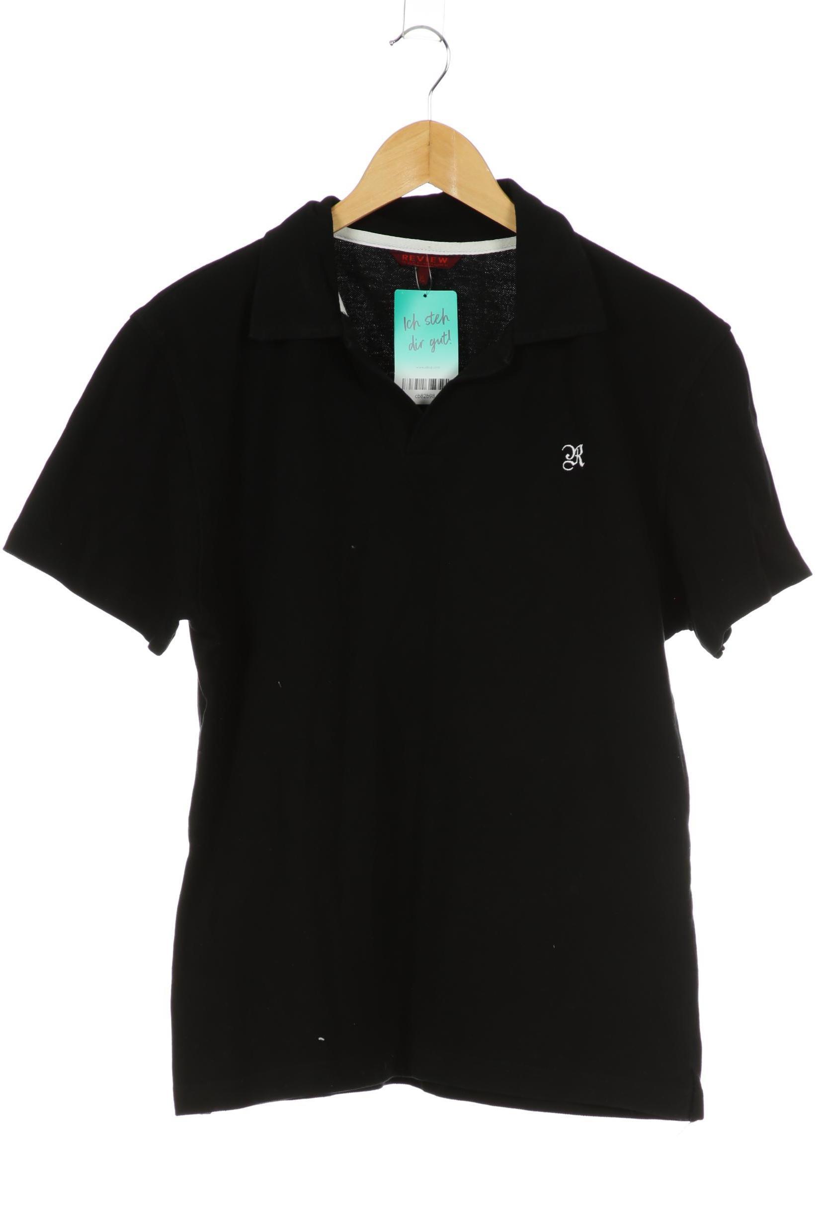 Thumbnail - Review Herren Poloshirt, schwarz, Gr.