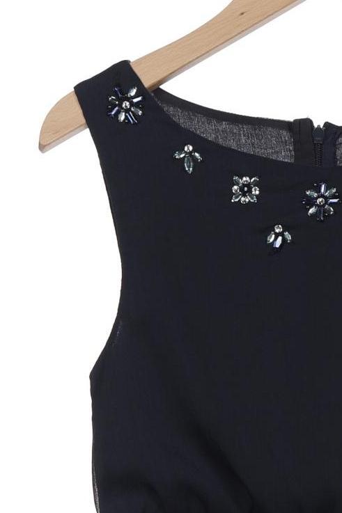 Thumbnail - Review Mädchen Kleid, marineblau, Gr. 152