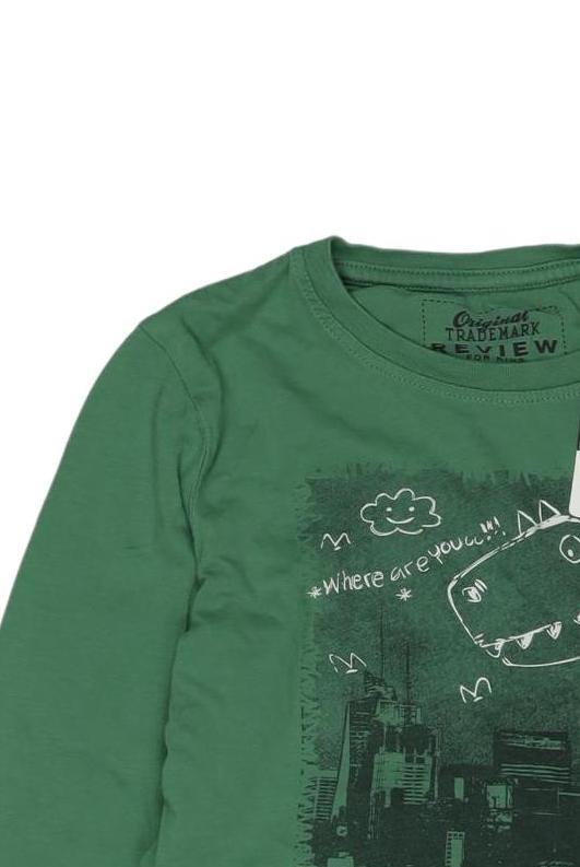 Thumbnail - Review Mädchen Langarmshirt, grün, Gr. 128