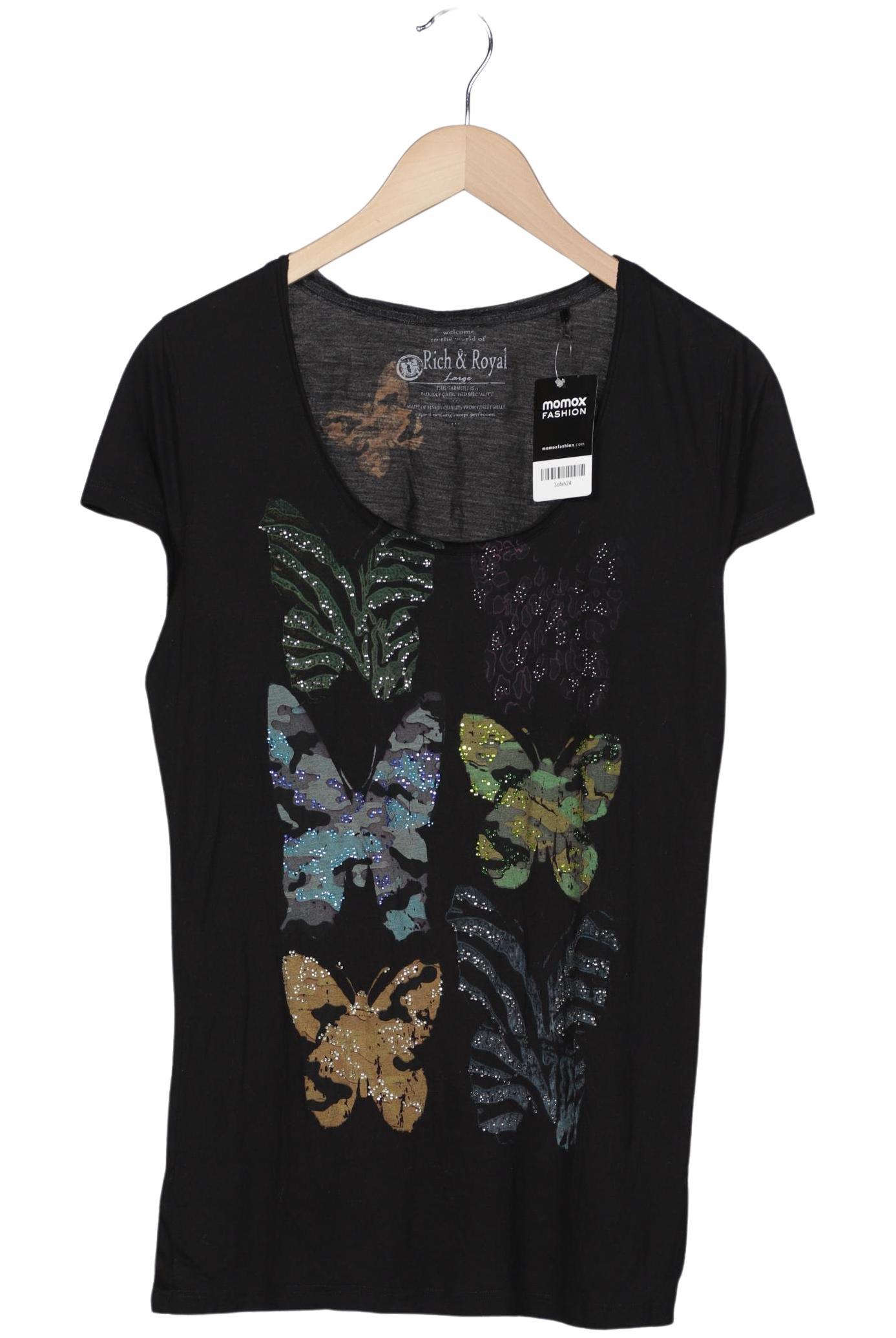 

Rich & Royal Damen T-Shirt, schwarz, Gr. 42