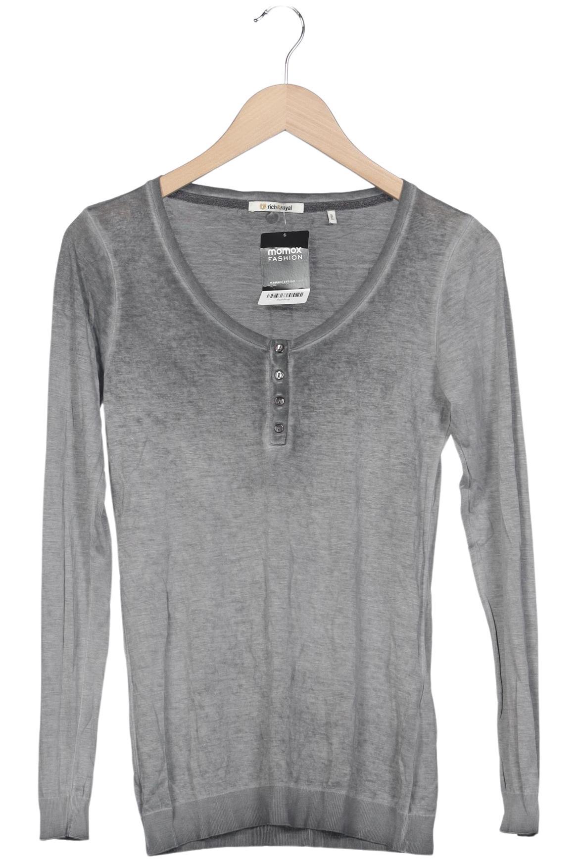 

Rich & Royal Damen Langarmshirt, grau, Gr. 36