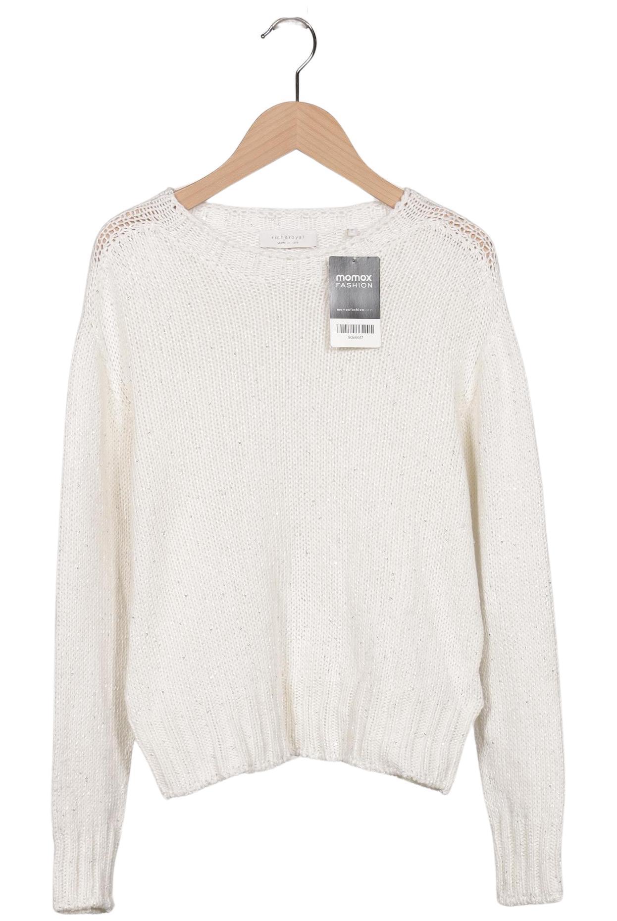 

Rich & Royal Damen Pullover, weiß, Gr. 34