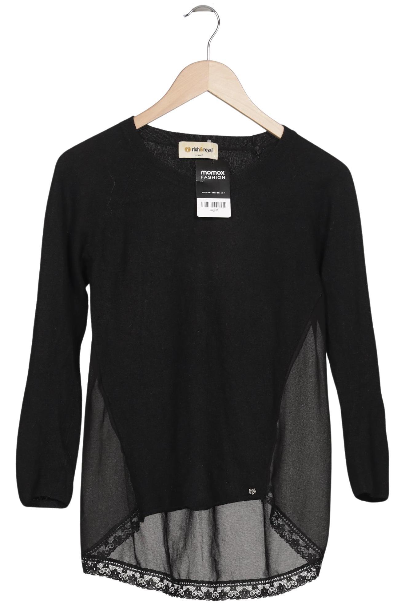 

Rich & Royal Damen Pullover, schwarz, Gr. 34