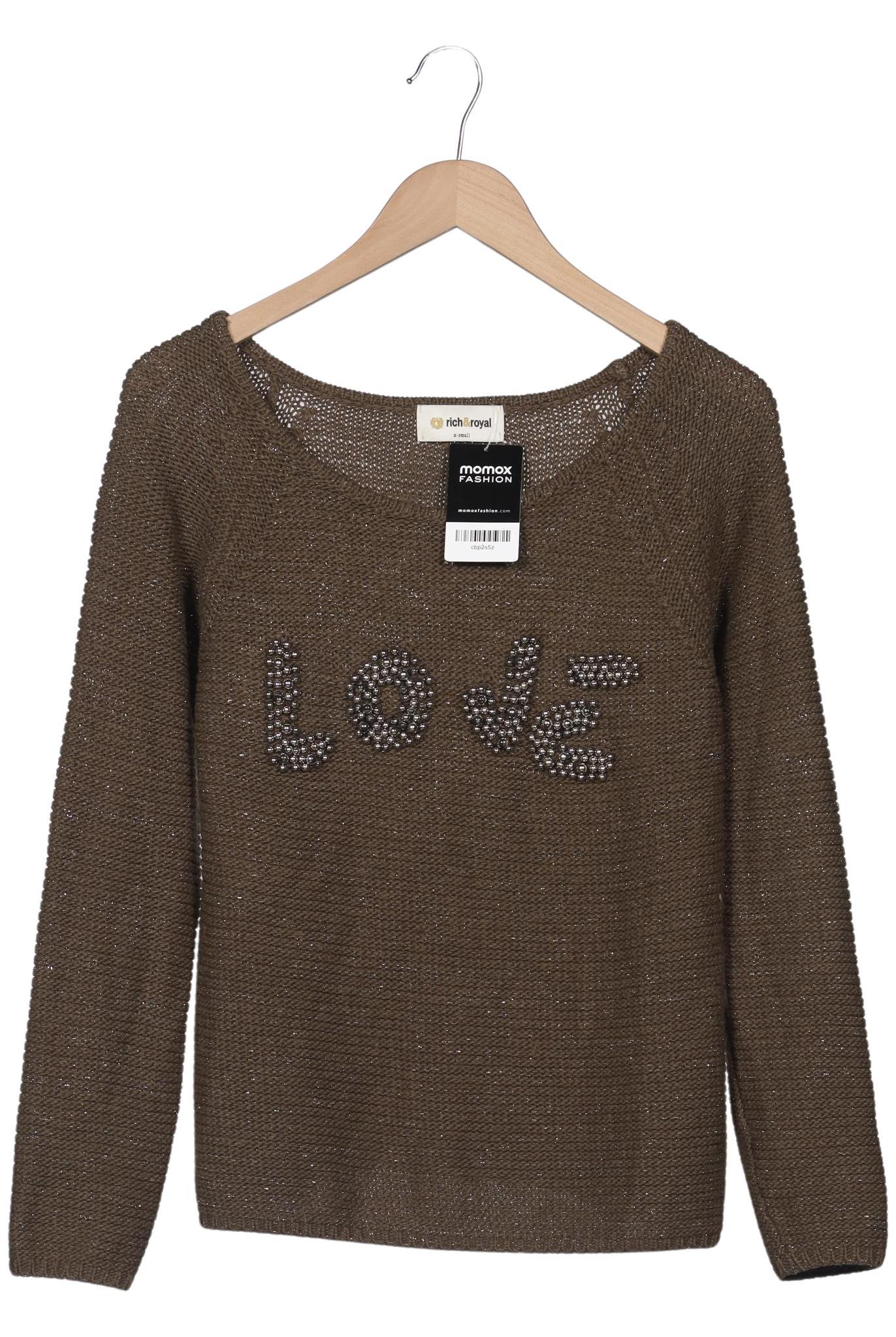 

Rich & Royal Damen Pullover, grün, Gr. 34