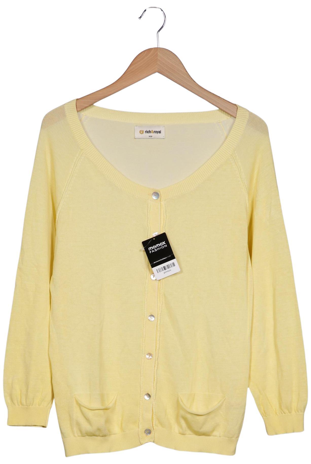 

Rich & Royal Damen Strickjacke, gelb, Gr. 42