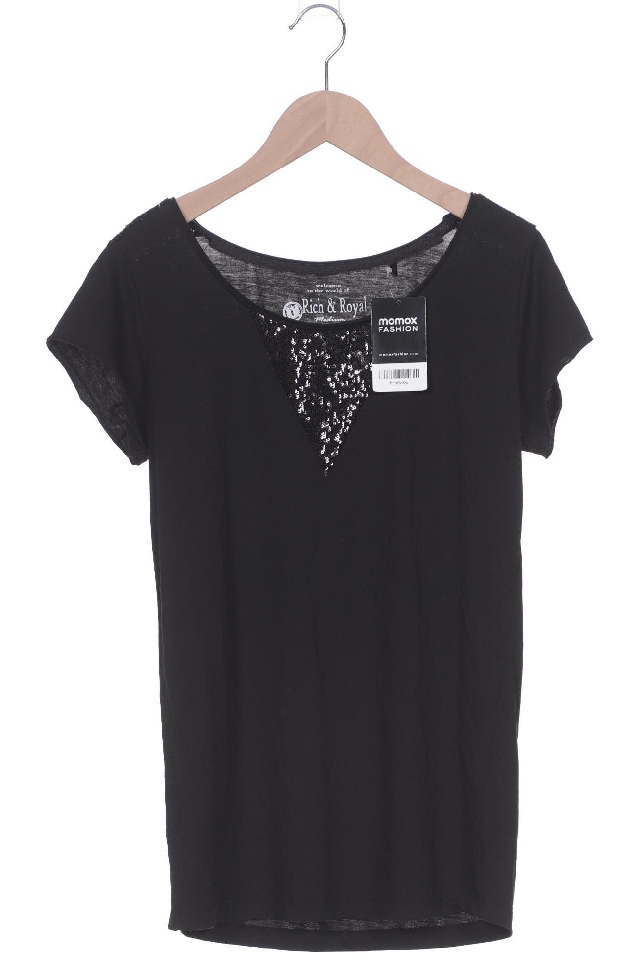 

Rich & Royal Damen T-Shirt, schwarz, Gr. 38