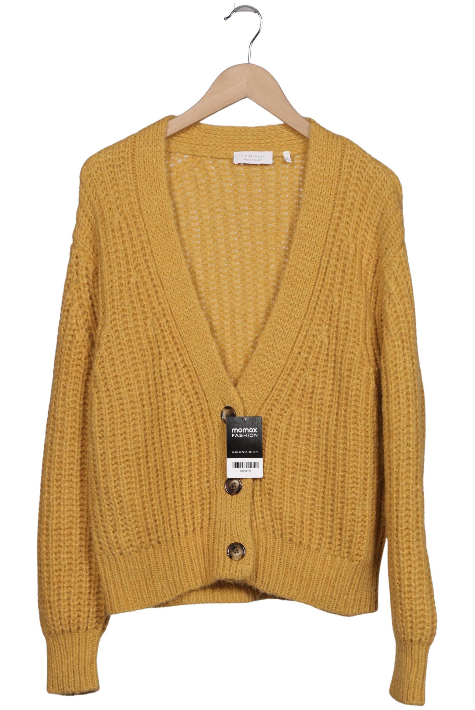 

Rich & Royal Damen Strickjacke, gelb, Gr. 36