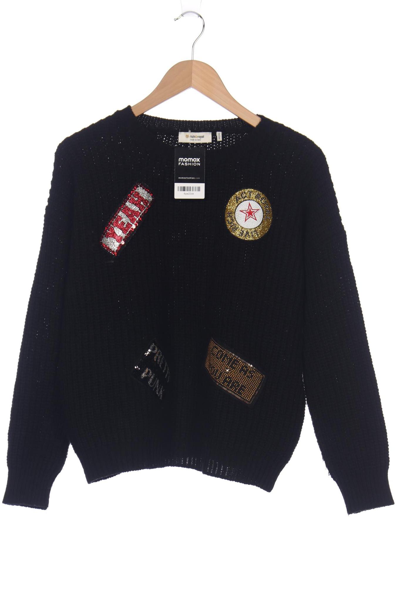 

Rich & Royal Damen Pullover, schwarz, Gr. 38