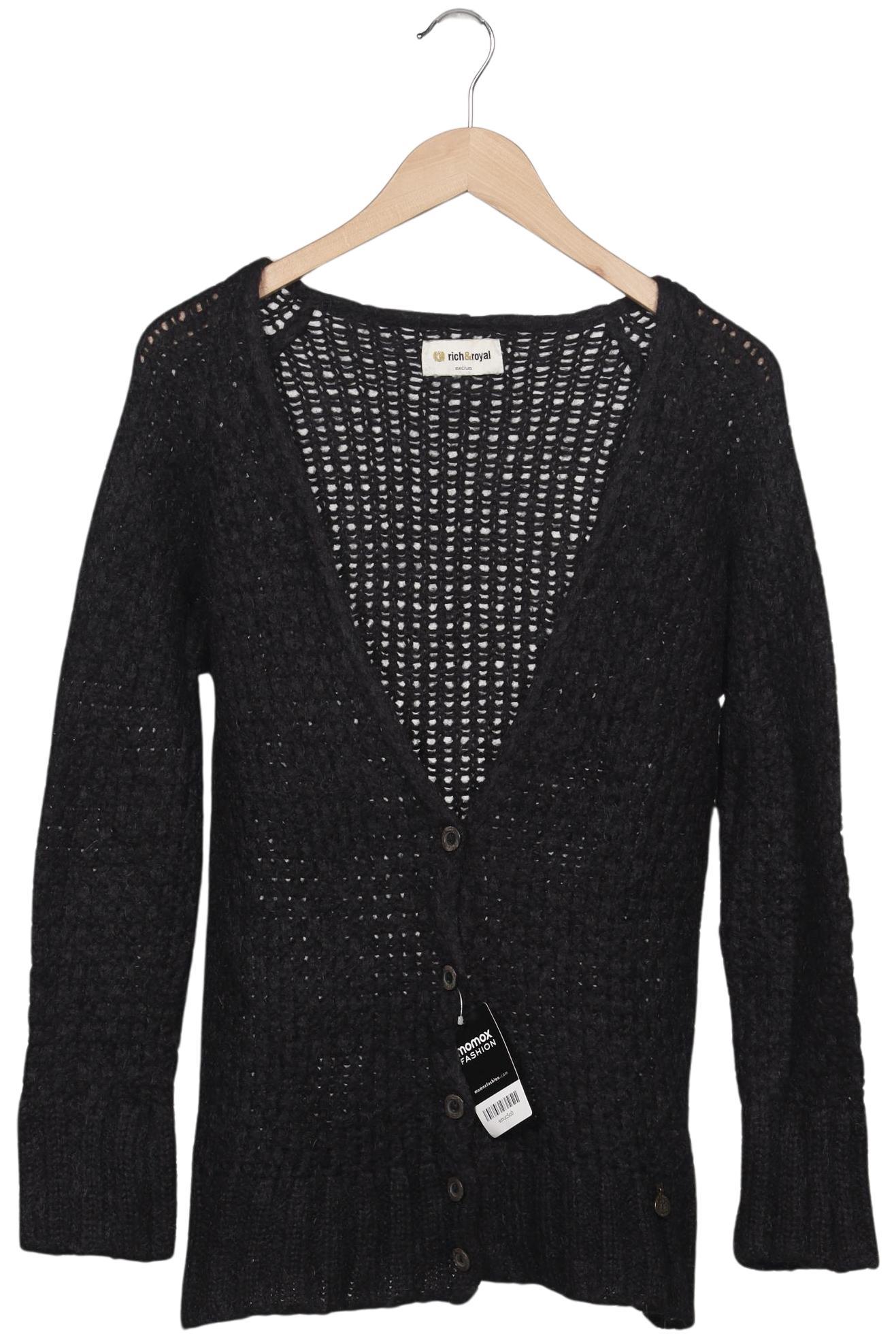 

Rich & Royal Damen Strickjacke, schwarz, Gr. 38