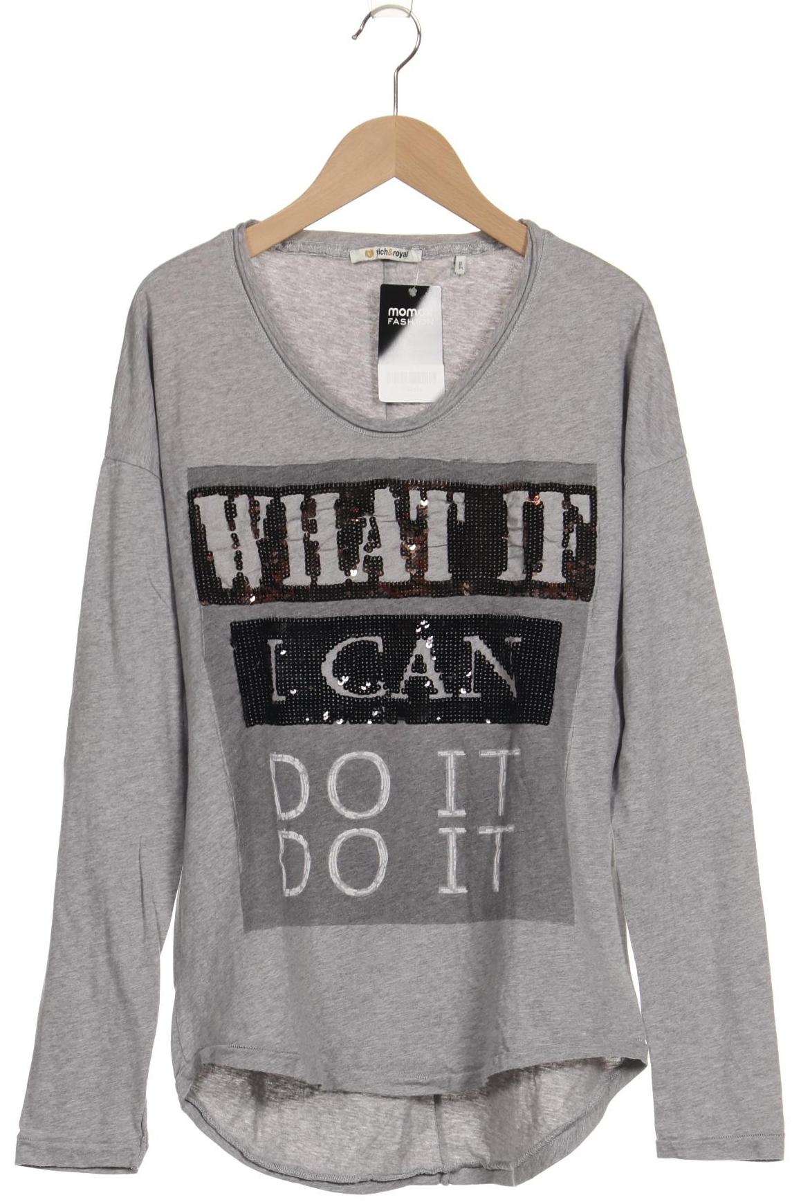 

Rich & Royal Damen Langarmshirt, grau, Gr. 36