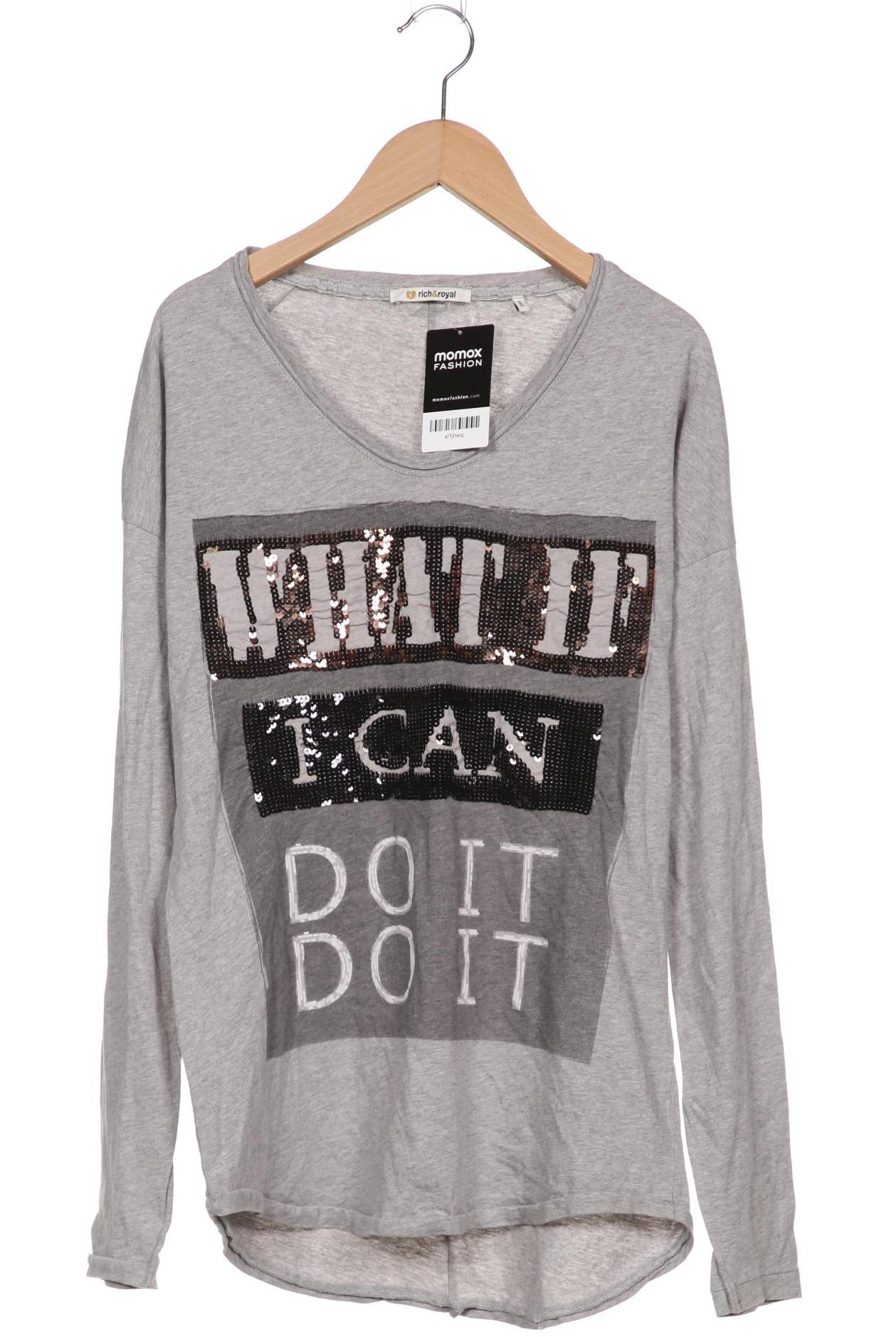 

Rich & Royal Damen Langarmshirt, grau, Gr. 36