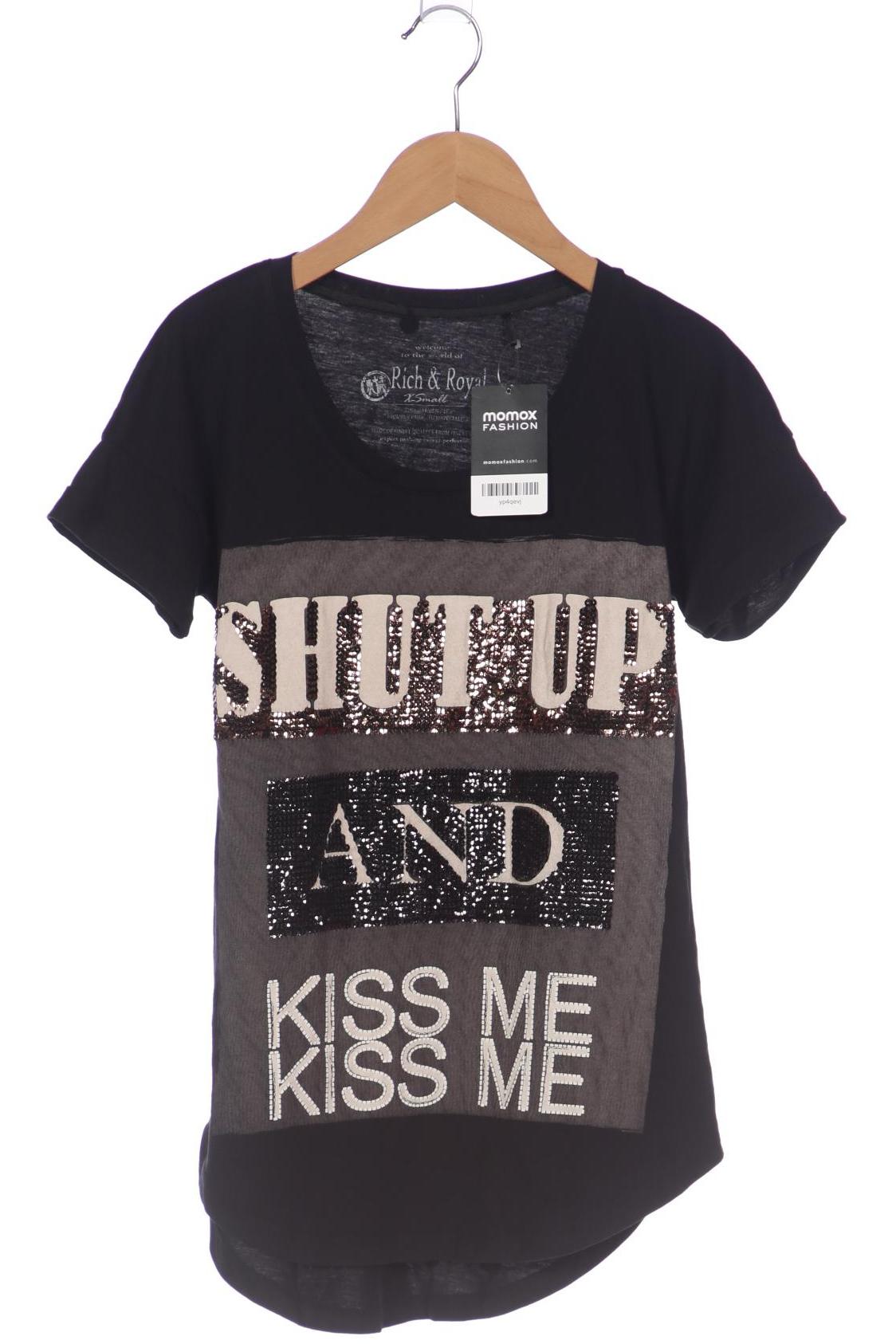 

Rich & Royal Damen T-Shirt, schwarz, Gr. 34