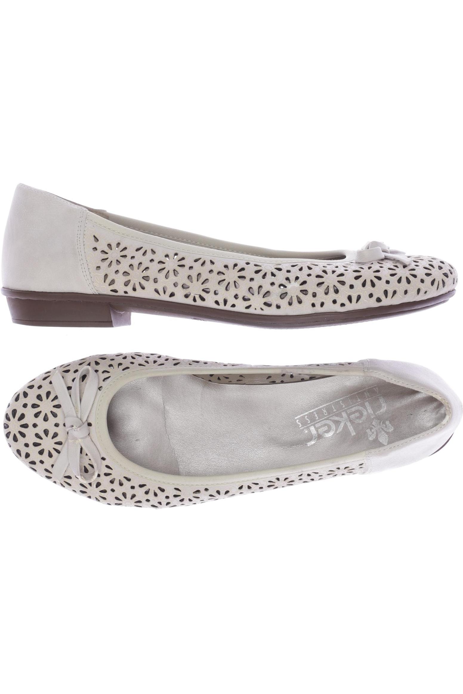

Rieker Damen Ballerinas, cremeweiß