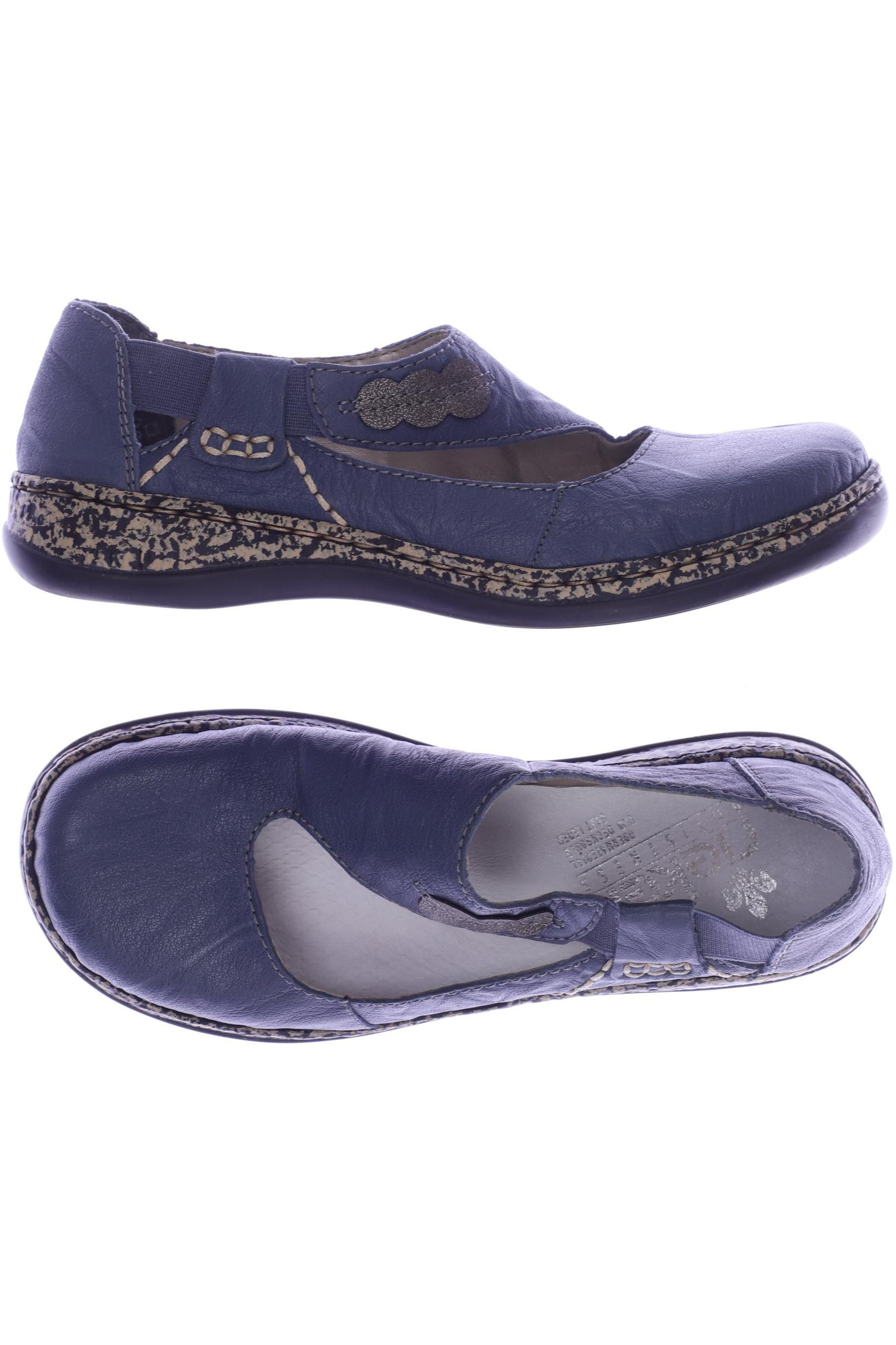 

Rieker Damen Ballerinas, blau, Gr. 5