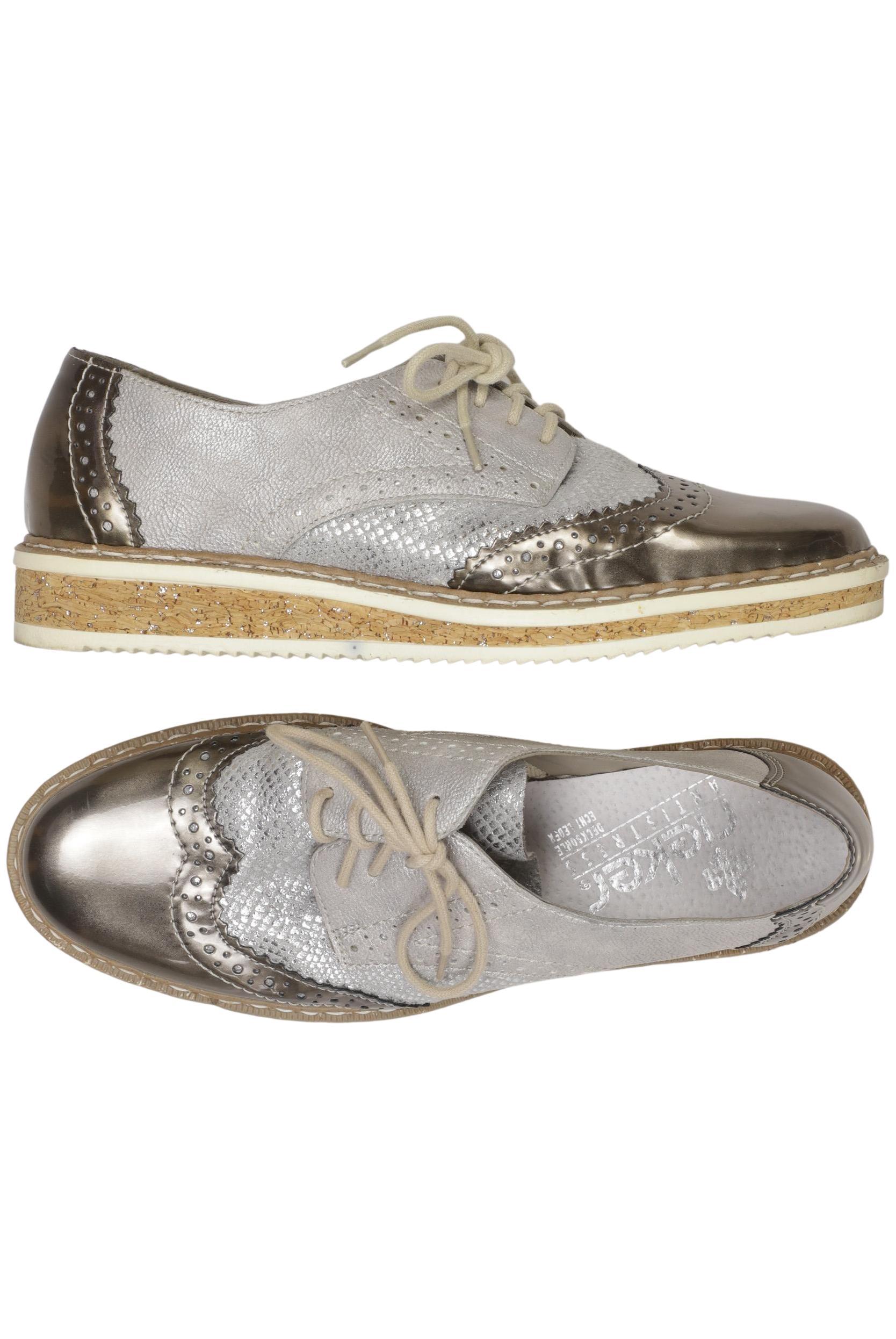 

Rieker Damen Halbschuh, silber, Gr. 37