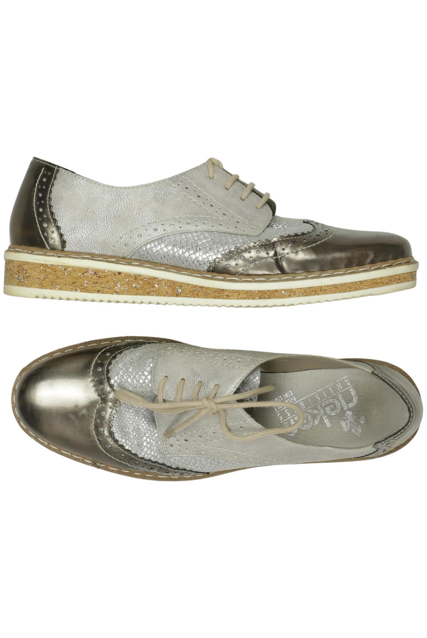 

Rieker Damen Halbschuh, silber, Gr. 39