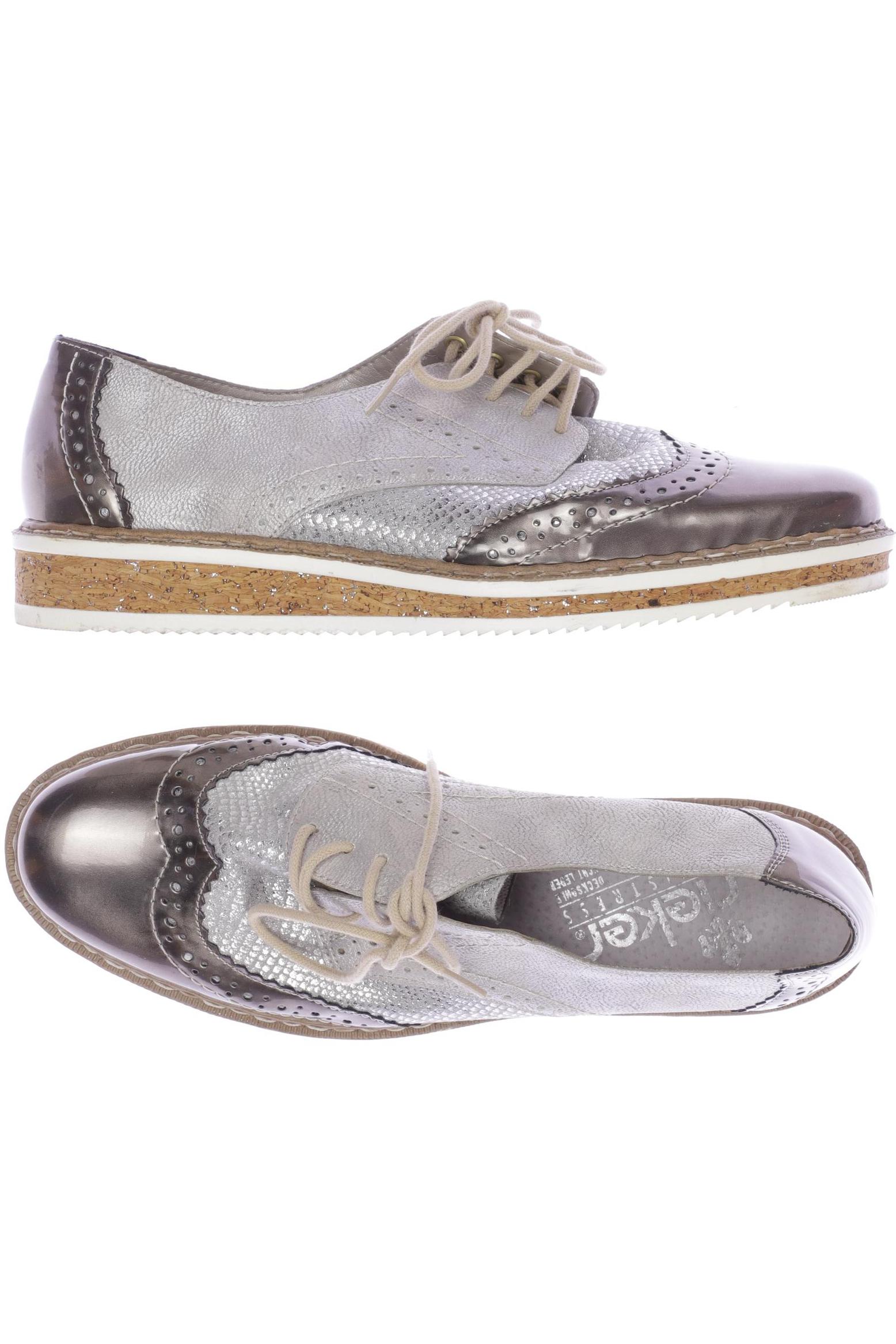 

Rieker Damen Halbschuh, silber, Gr. 38