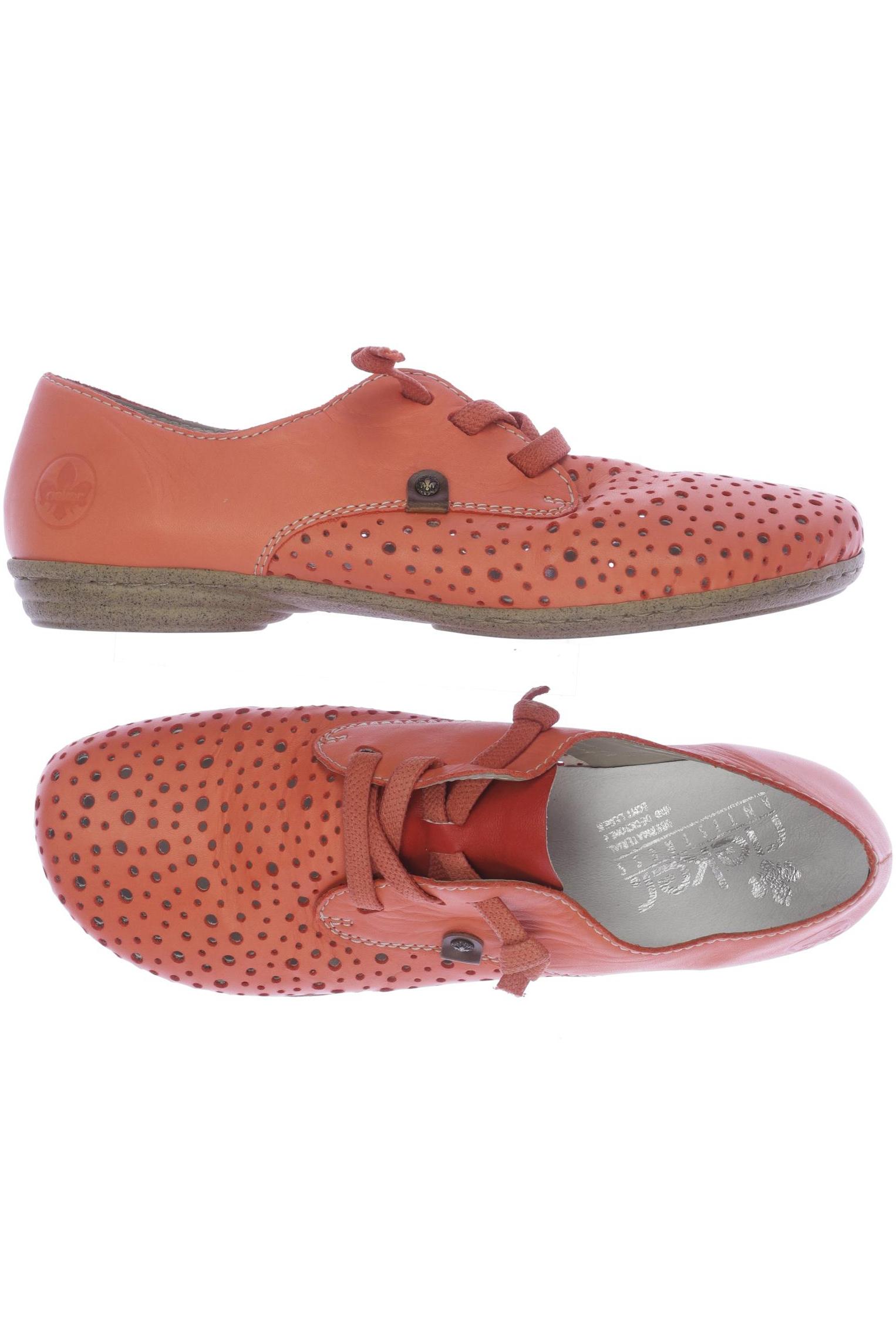 

Rieker Damen Halbschuh, orange, Gr. 40