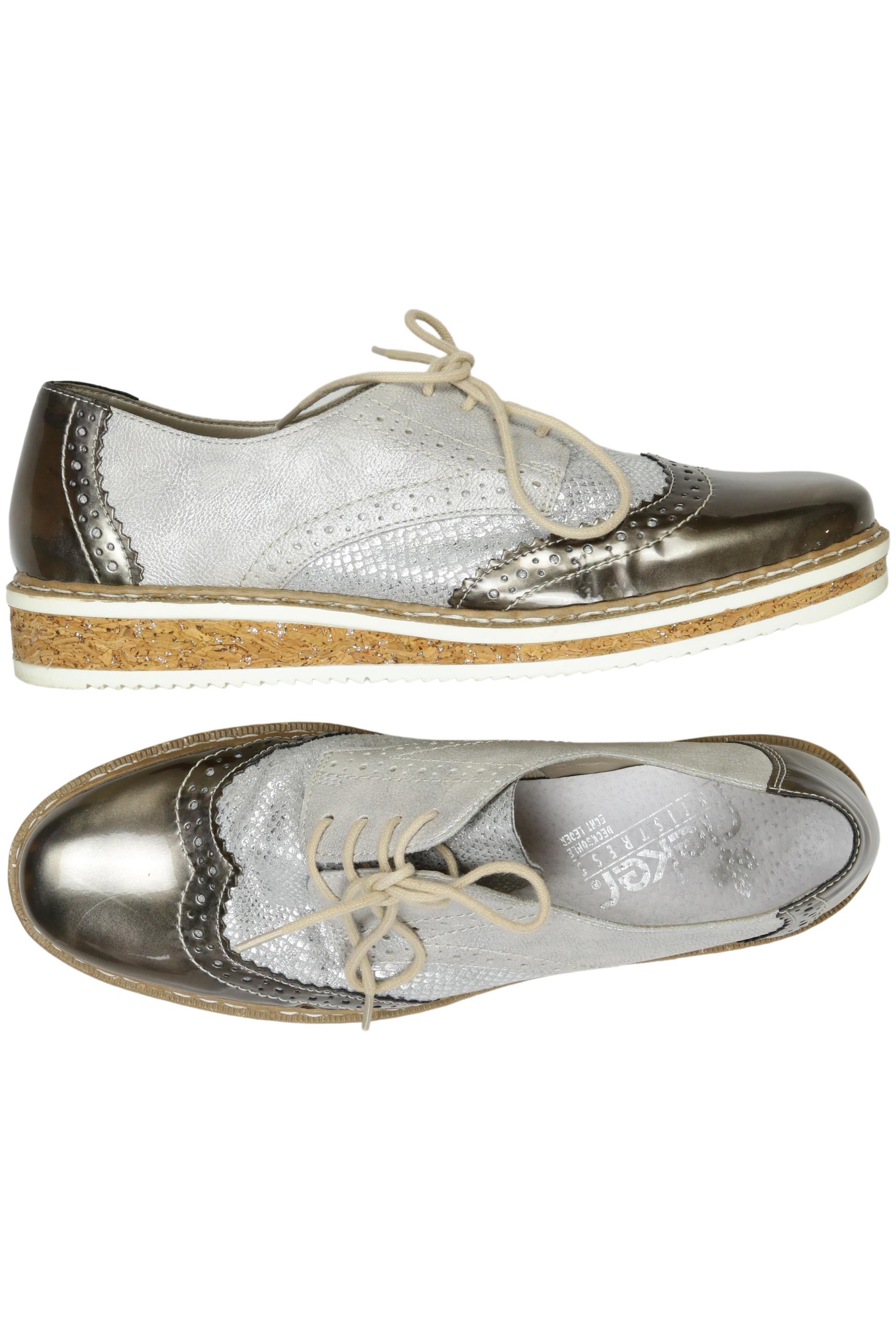 

Rieker Damen Halbschuh, silber, Gr. 39
