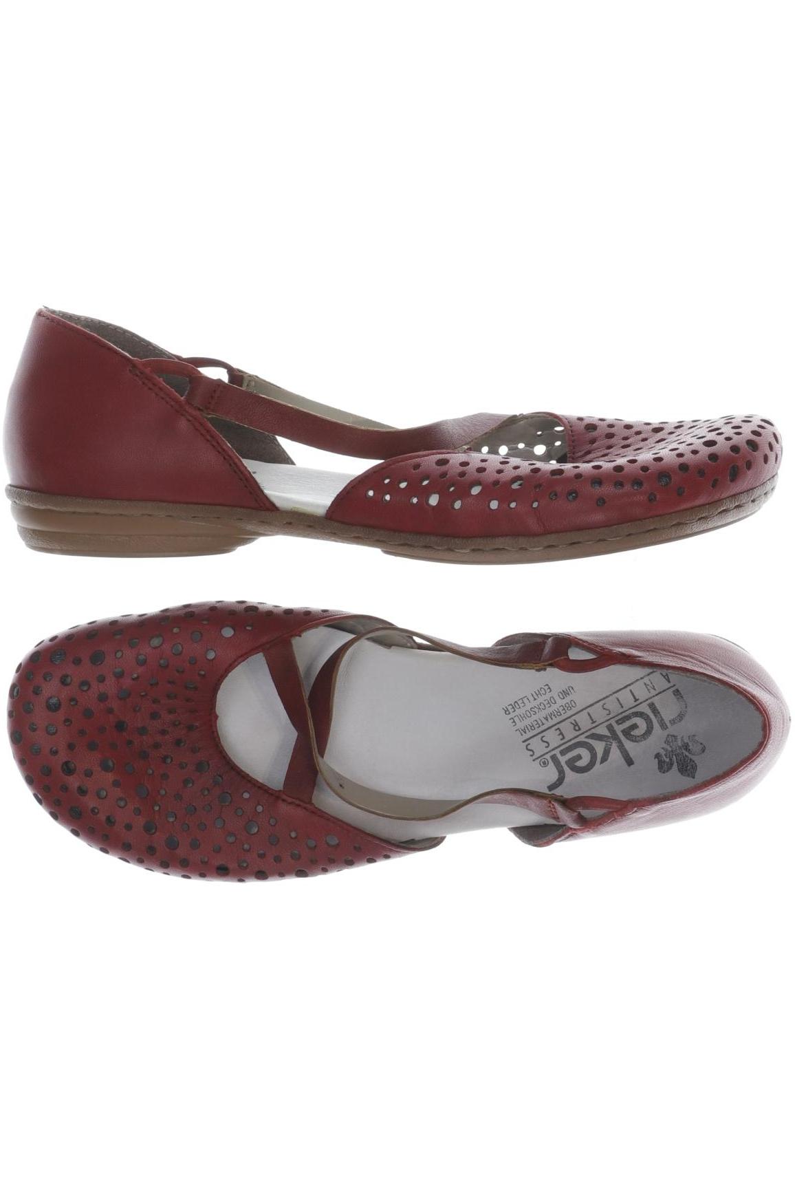

Rieker Damen Halbschuh, rot, Gr. 37
