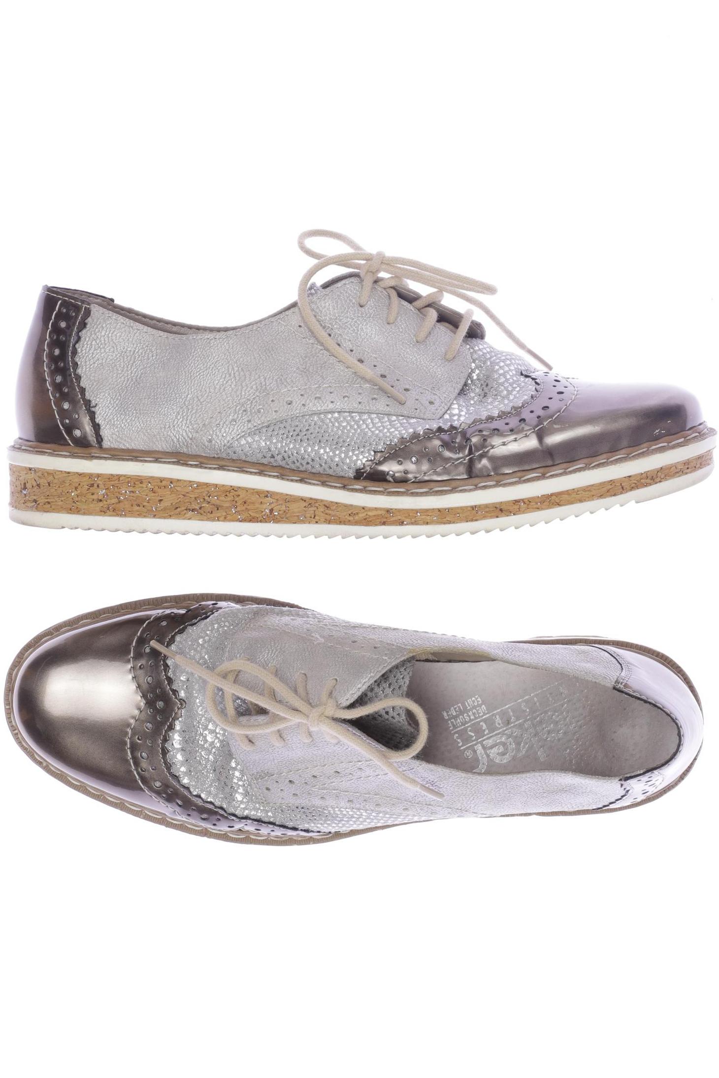 

Rieker Damen Halbschuh, silber, Gr. 38